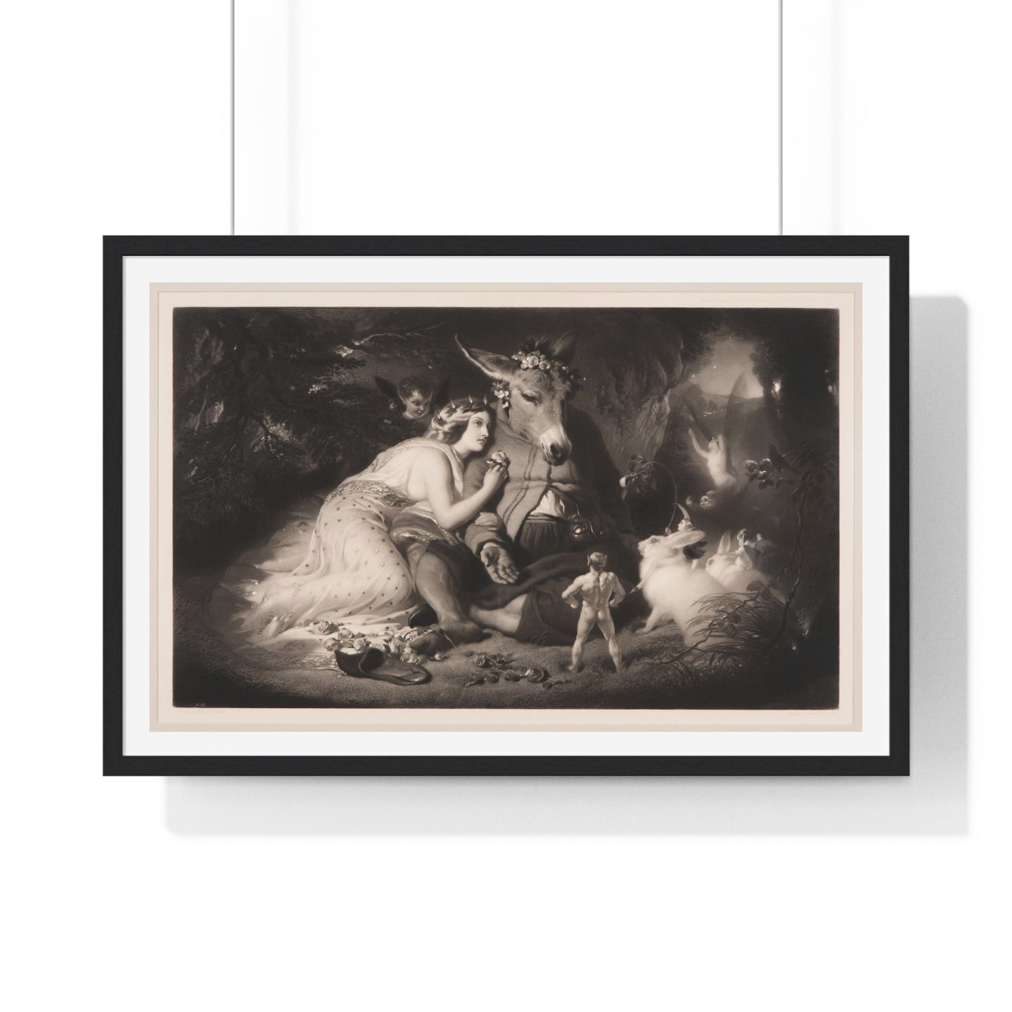 A Midsummer Night's Dream (1857) Engraving by Samuel Cousins from the Original, Framed Art Print