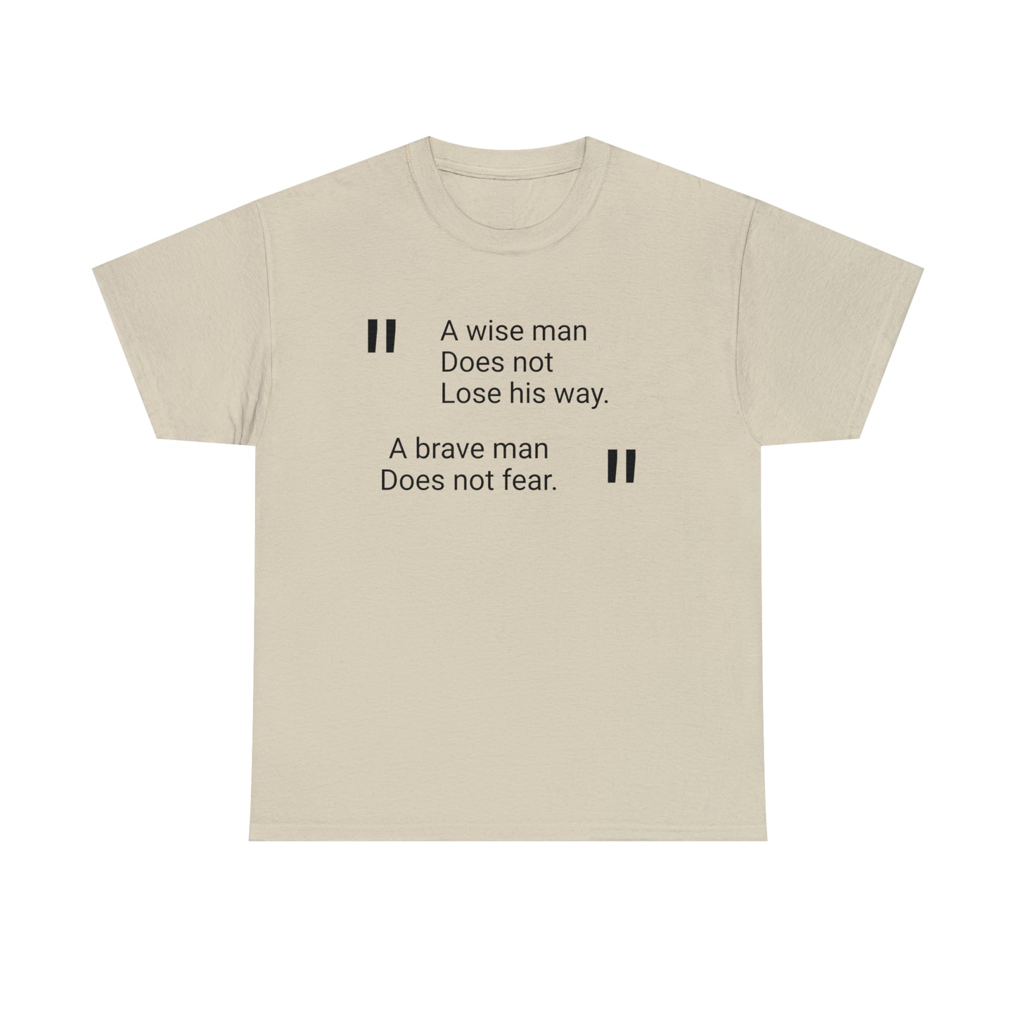 A Wise Man Does Not Lose His Way. A Brave Man Does Not Fear T-Shirt