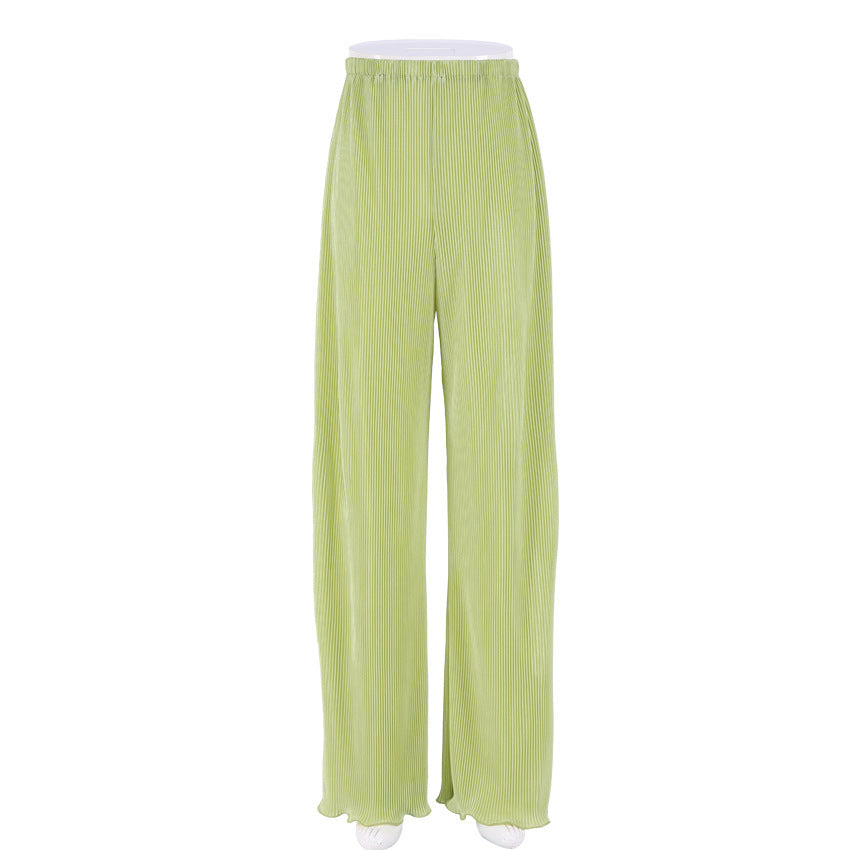 Long-Sleeve Woollen Fine RIb Knit Women's Pant Suit