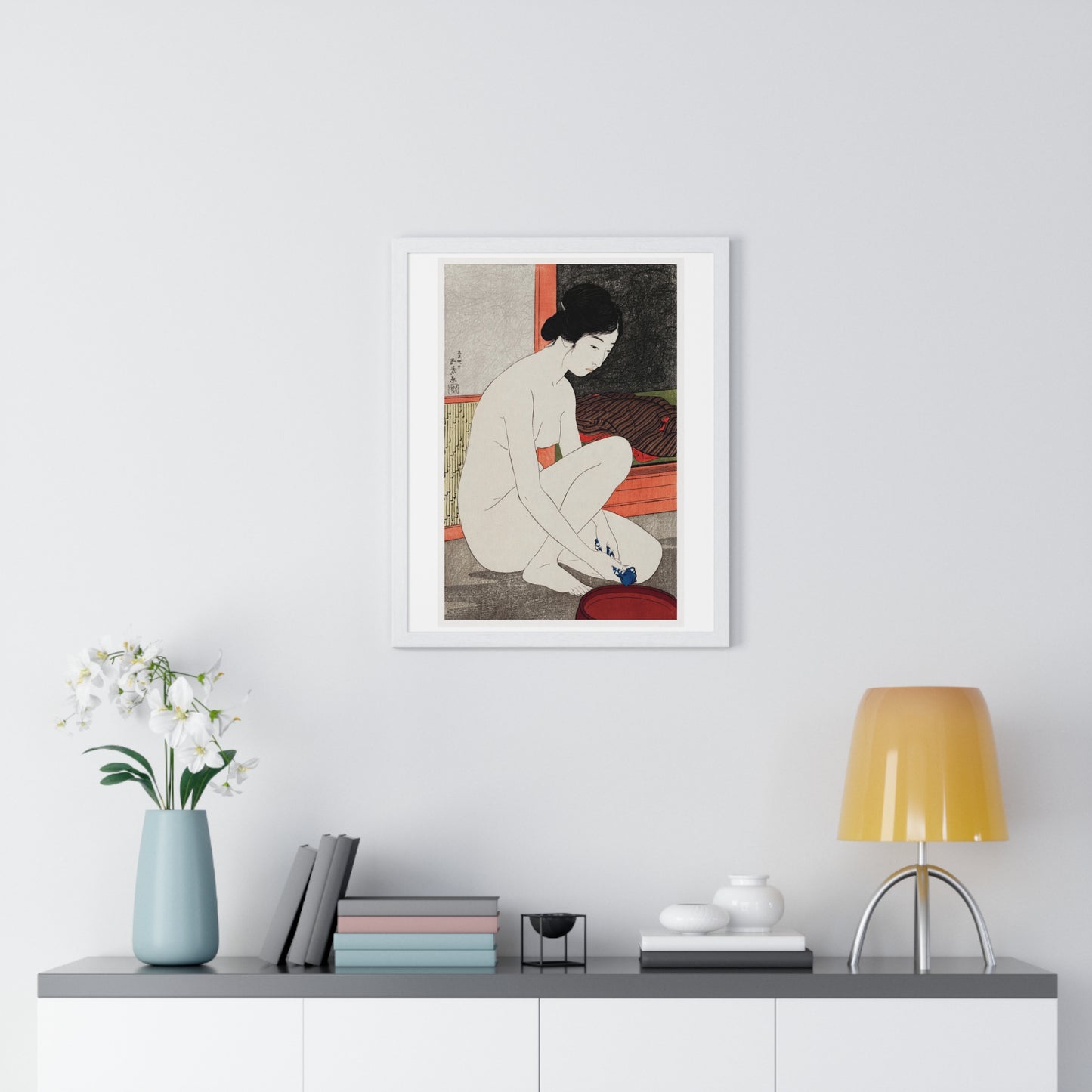 Yokugo no Onna 'Woman After a Bath' (1915) by Goyō Hashiguchi, from the Original, Framed Art Print