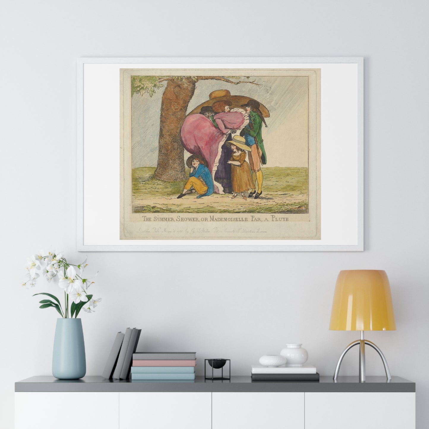 The Summer Shower, or Mademoiselle Par, a Pluye (1786) by George Stubbs, from the Original, Framed Print