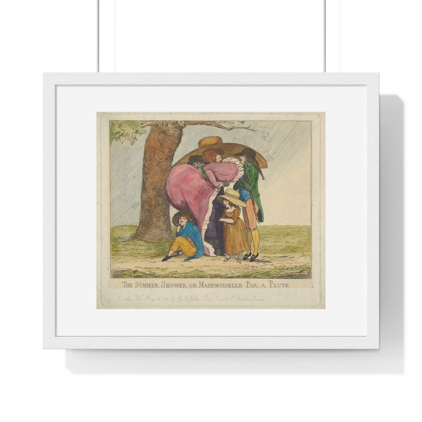 The Summer Shower, or Mademoiselle Par, a Pluye (1786) by George Stubbs, from the Original, Framed Print
