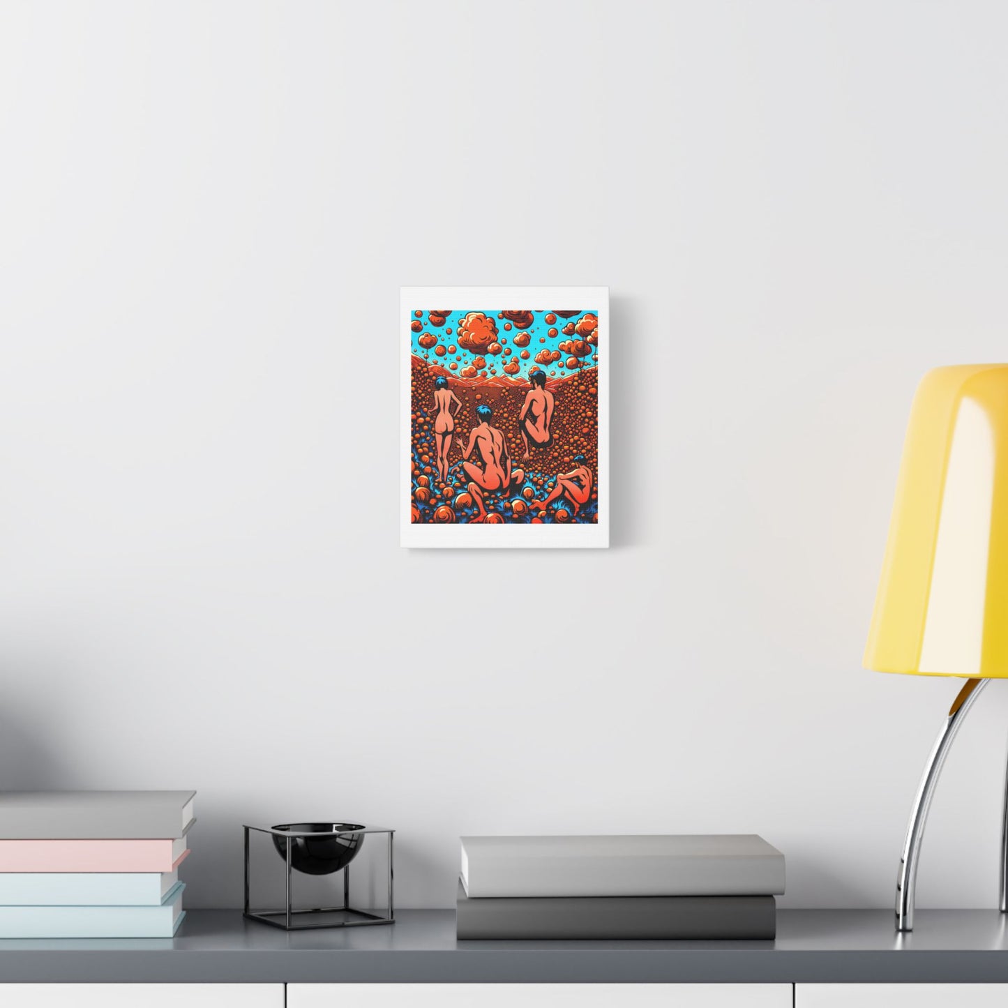 Humans Living in Bubbles of Consciousness 'Designed by AI', Art Print on Canvas