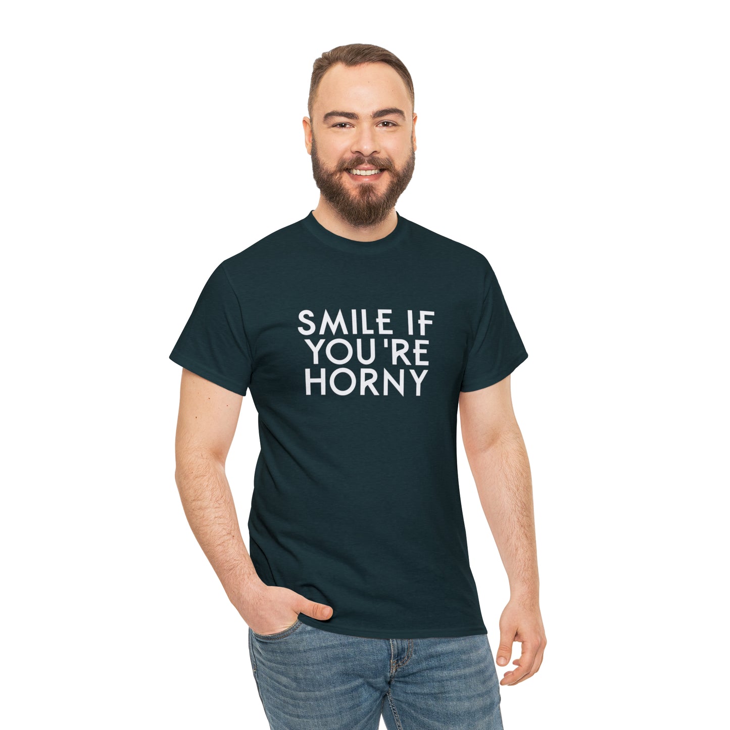 Smile If You're Horny Funny T-Shirt