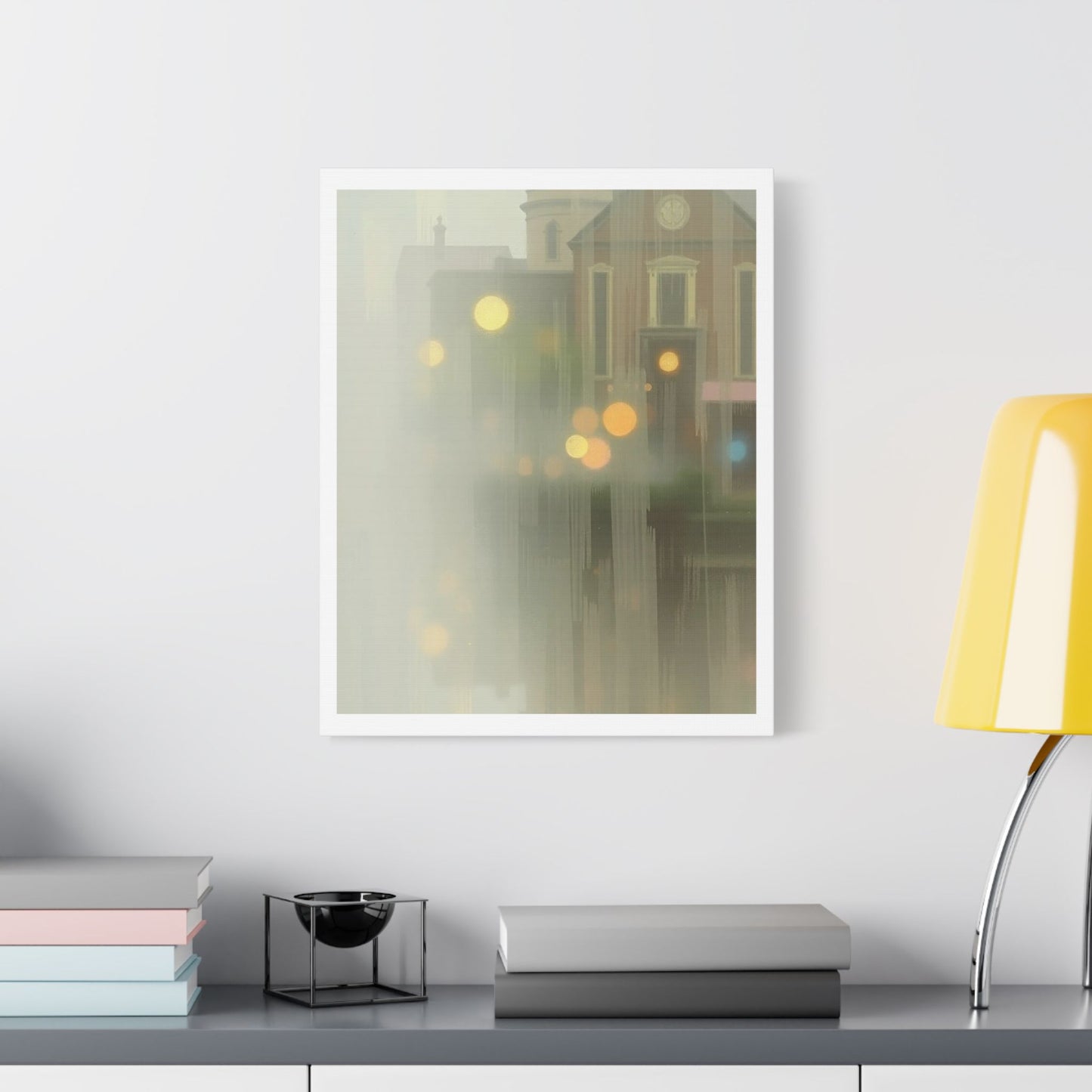 Faded Pastel Abstract Decor Art IV 'Designed by AI' Print on Canvas