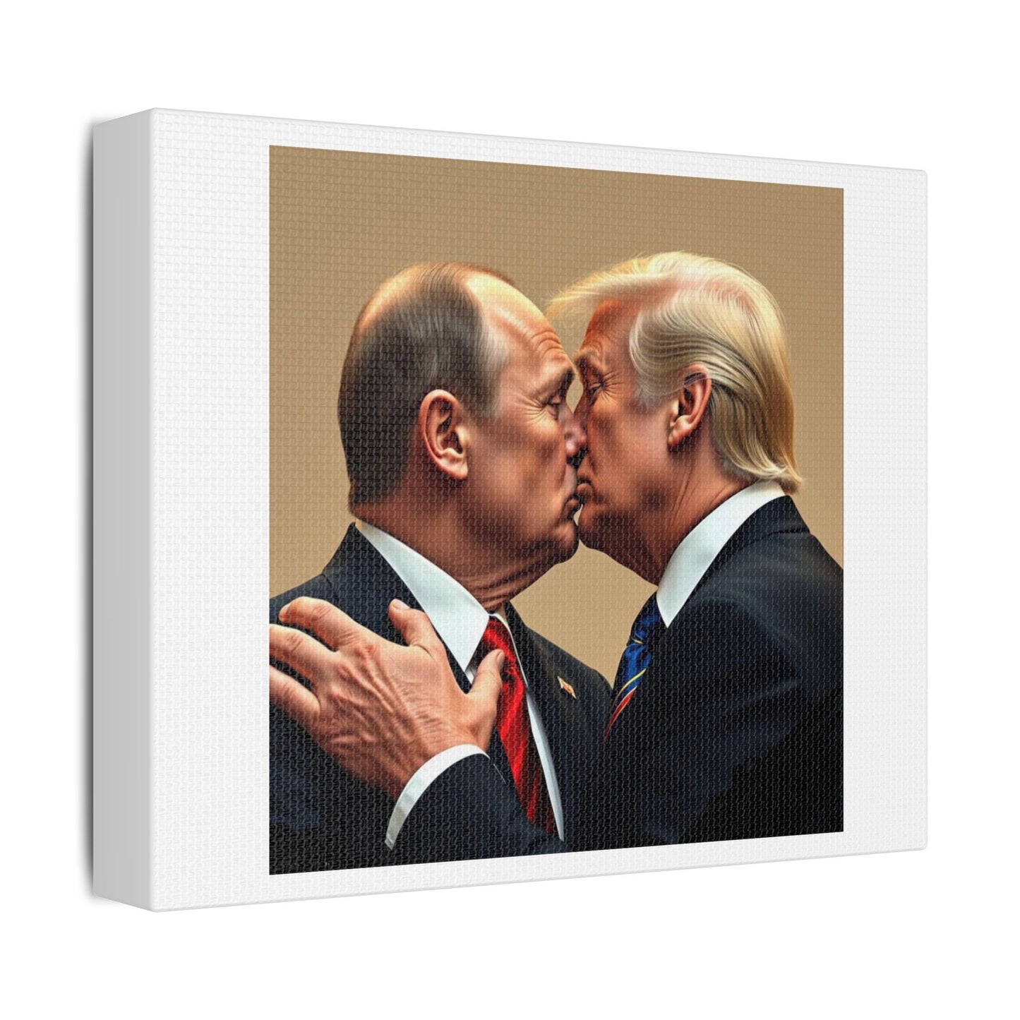 Forget About Peace, What We Need is Love, Trump and Putin Art 'Designed by AI' Print on Canvas