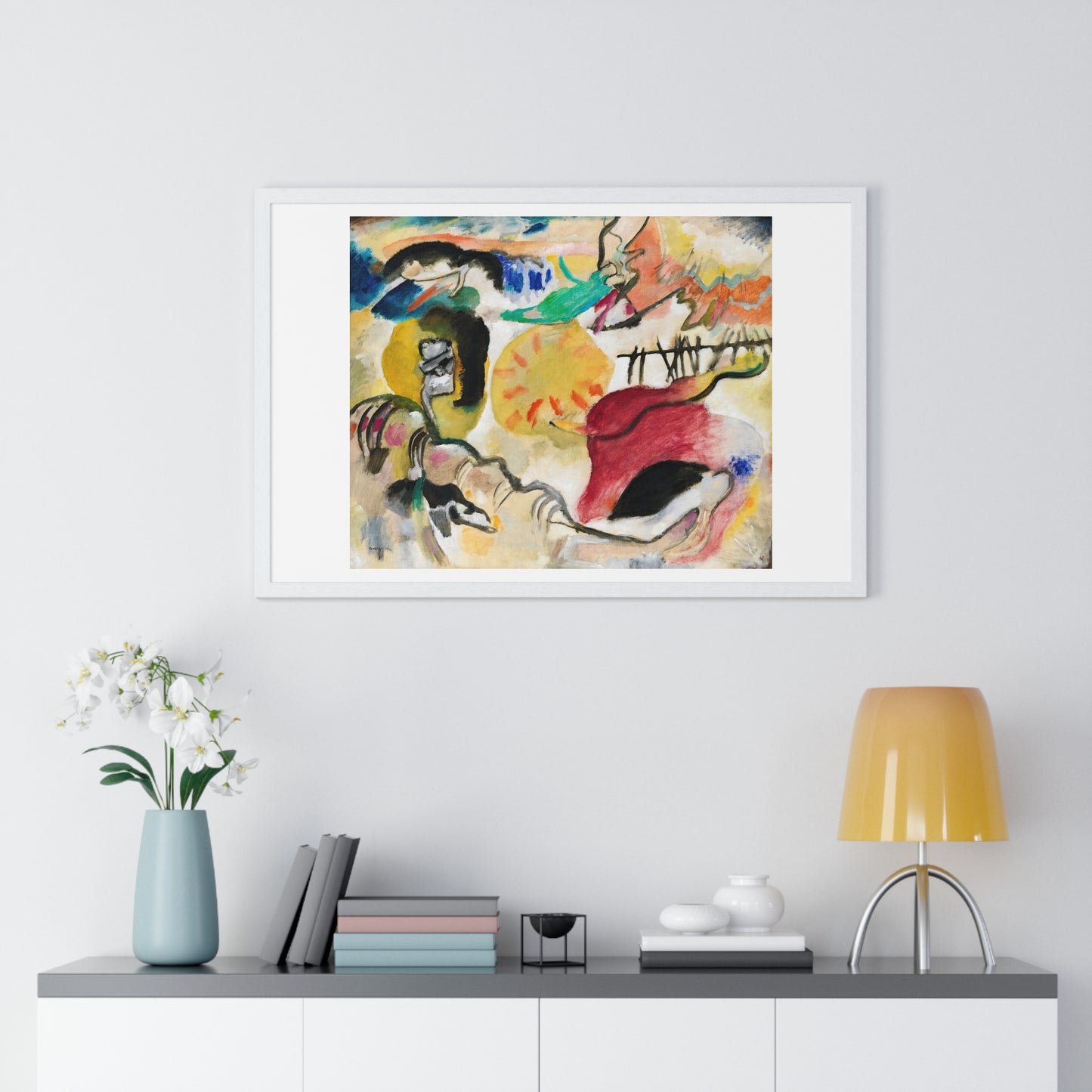 Improvisation 27 (Garden of Love II) by Wassily Kandinsky (1912) , from the Original, Framed Print