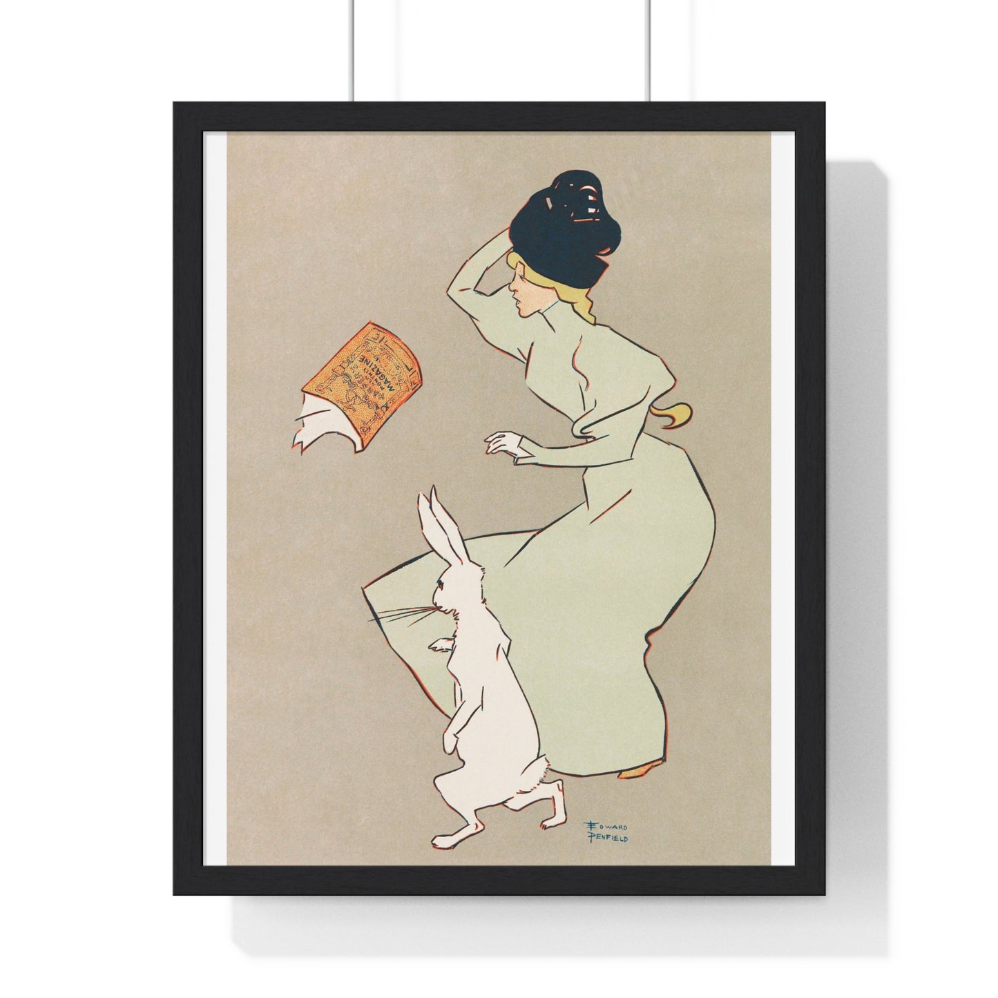Advertisement for a March Issue of Harper's New Monthly Magazine by anonymous after Edward Penfield (1895 –1900) from the Original, Framed Art Print