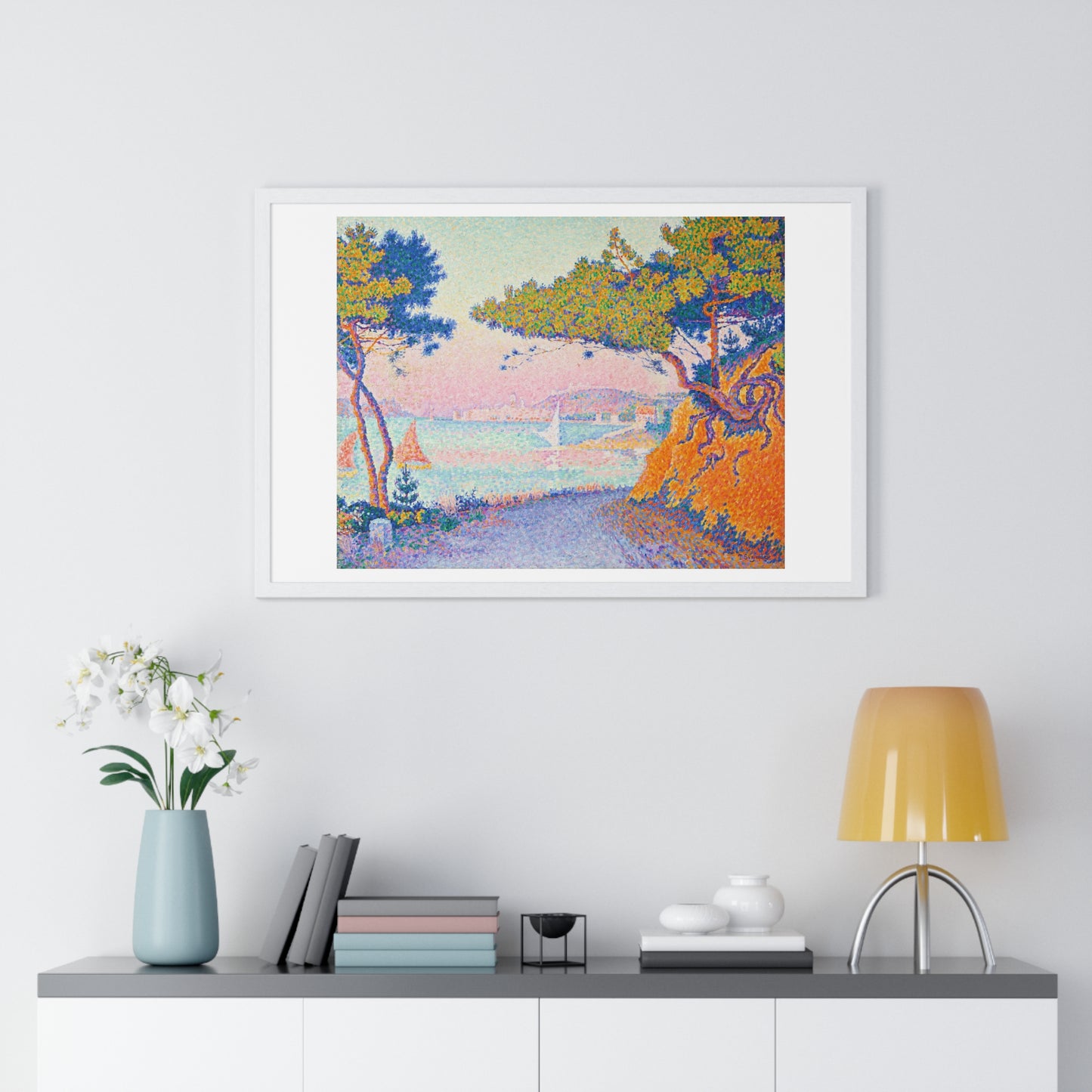 Golfe Juan (1896) Vintage Painting by Paul Signac, from the Original, Framed Art Print