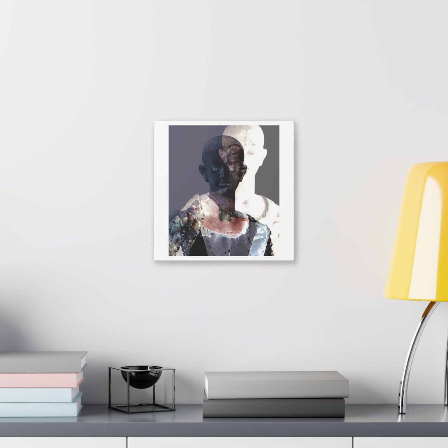 Awake, Collage Photo Manipulation 'Designed by AI' Canvas Art Print