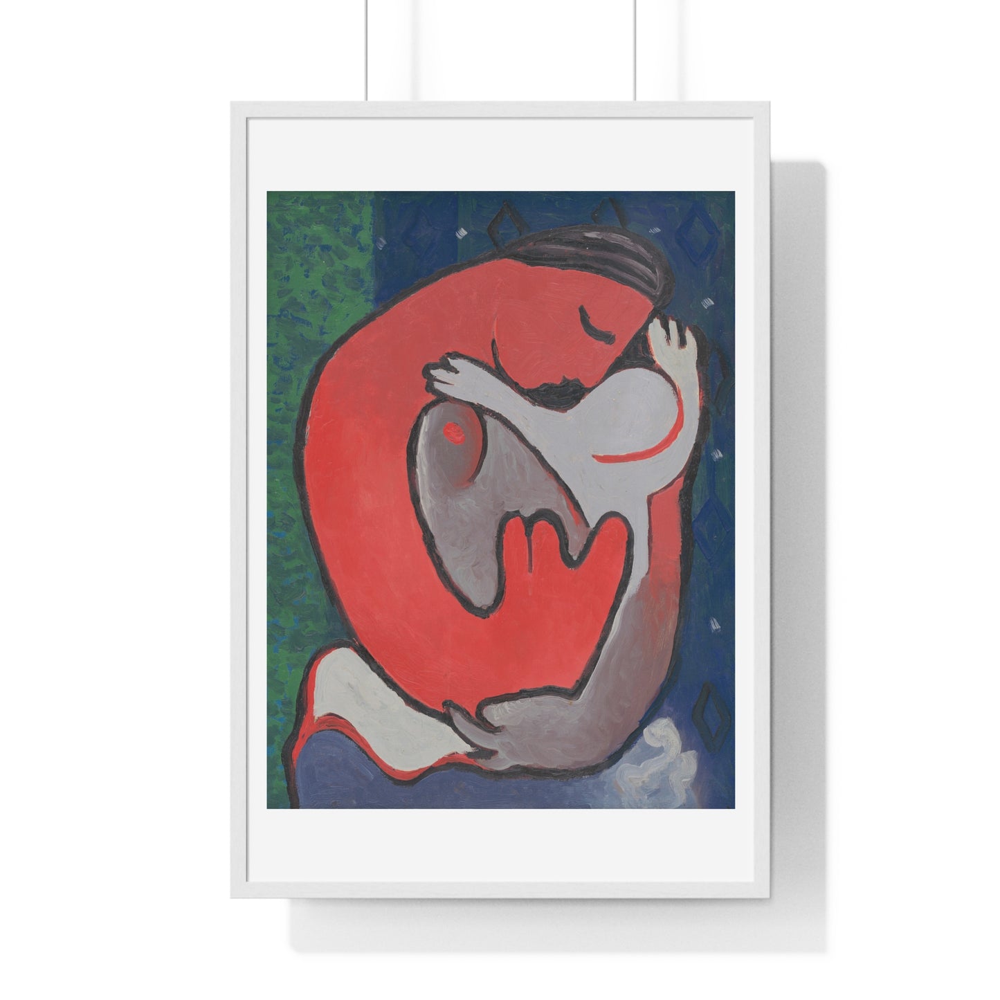 Mother's Embrace (1938) by Mikuláš Galanda, from the Original, Framed Art Print