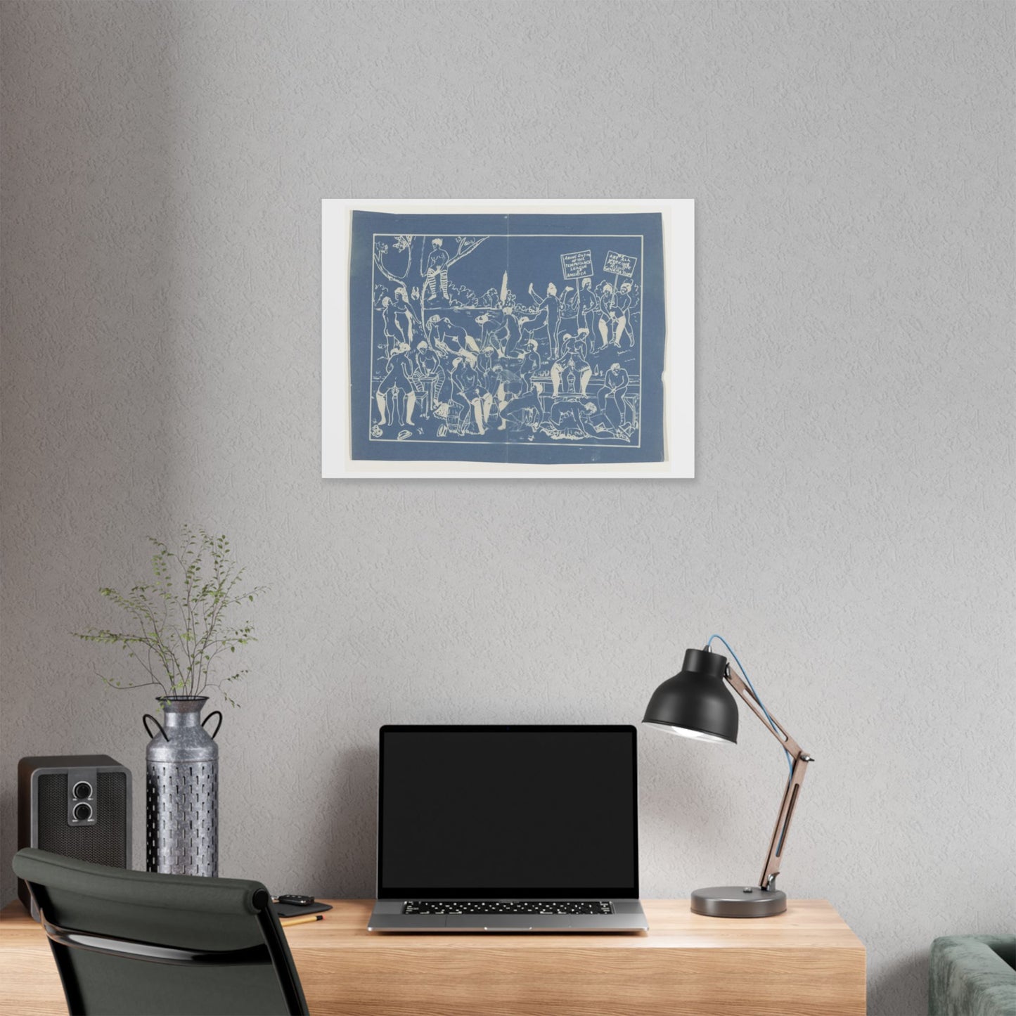 Fotoreproductie van Risqué Onderwerp, Tekening van een Orgie (circa 1900) by Anonymous, Canvas Art Print