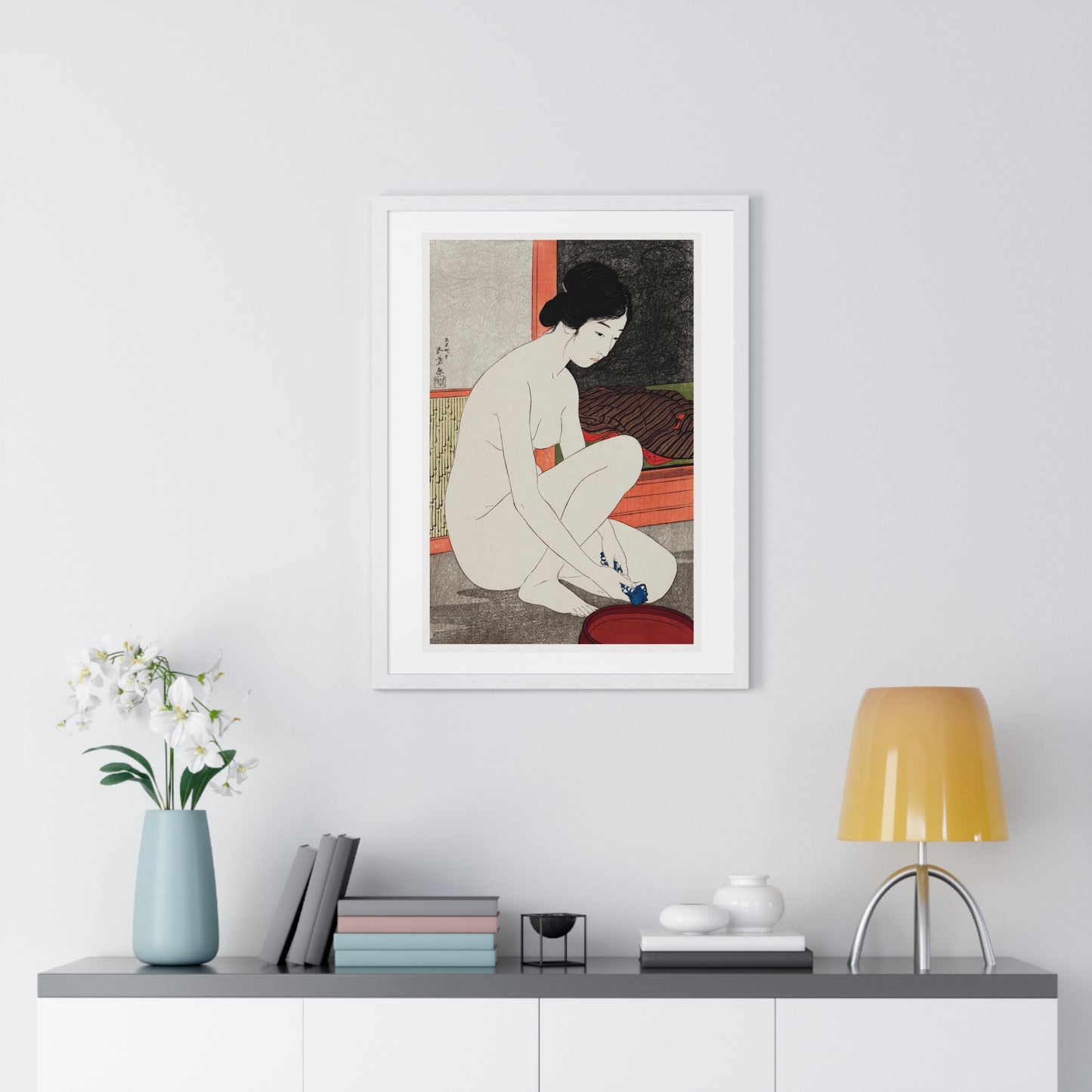 Yokugo no Onna 'Woman After a Bath' (1915) by Goyō Hashiguchi, from the Original, Framed Art Print