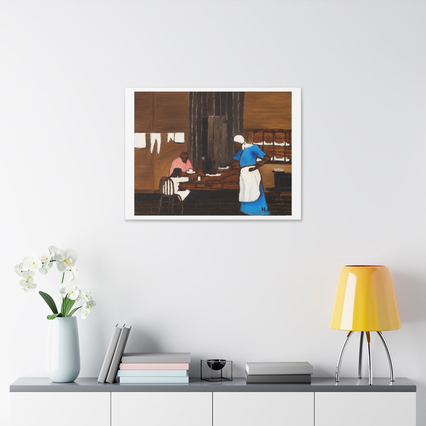 Supper Time by Horace Pippin (circa 1940), from the Original, Canvas Art Print