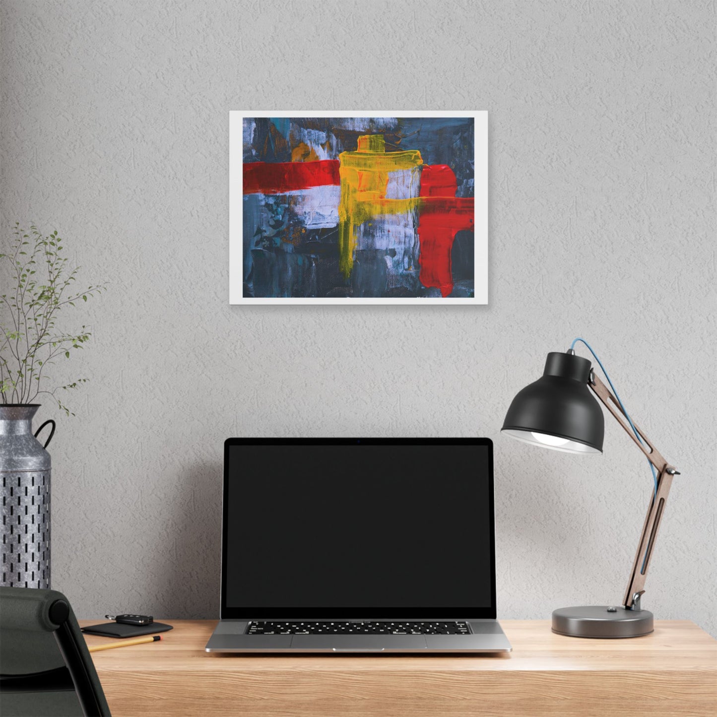 Bold Abstract Palette Knife Painting, Canvas Art Print