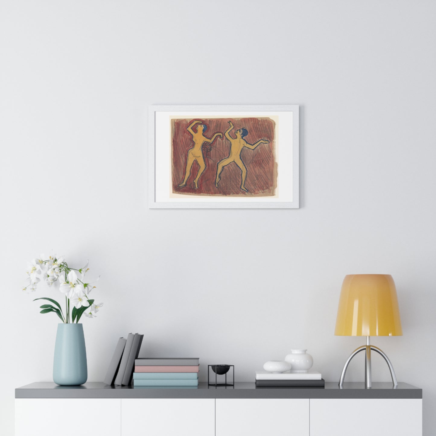 Study of Two Frenzied Dancers 'Cave of the Golden Calf' (1912) by Spencer Frederick Gore, from the Original, Framed Art Print