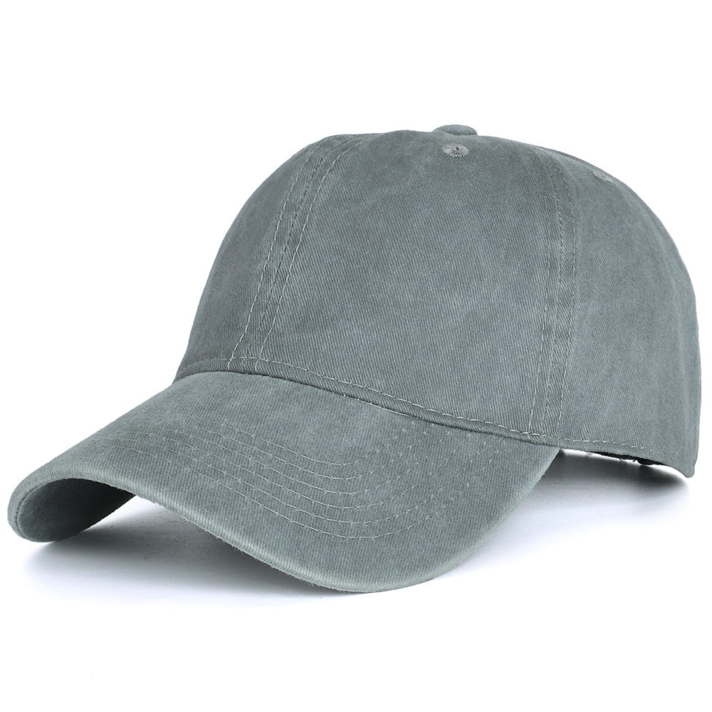 Washed Distressed-Look Simple Baseball Cap Unisex, Multi Colours