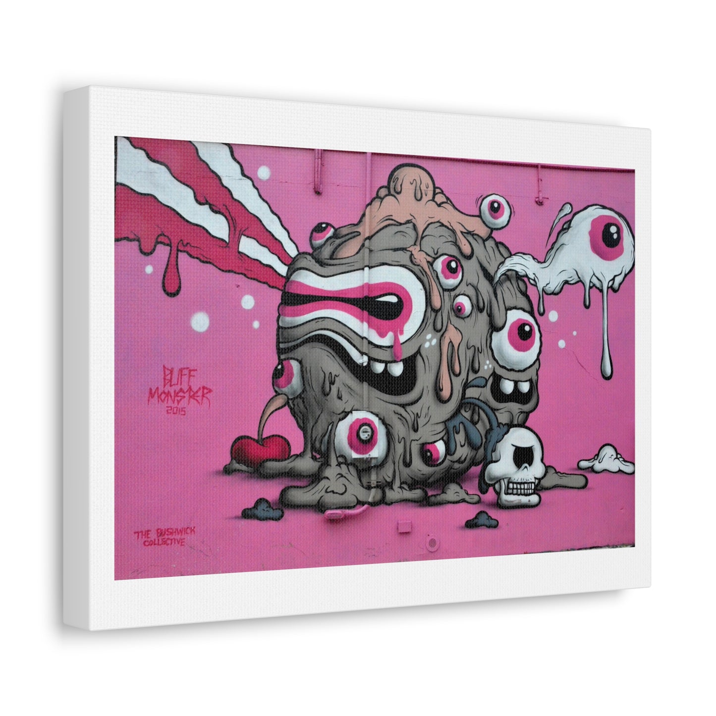 Graffiti Art 'Buff Monster' (2015) for the Bushwick Collective Block Party, Brooklyn, New York, Art Print on Canvas
