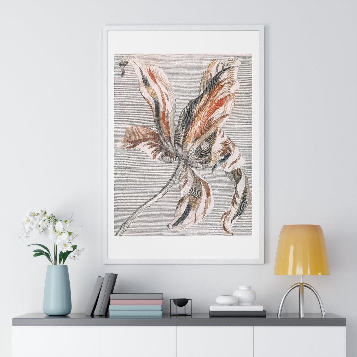 A Tulip by Johan Teyler (1648-1709), from the Original, Framed Art Print