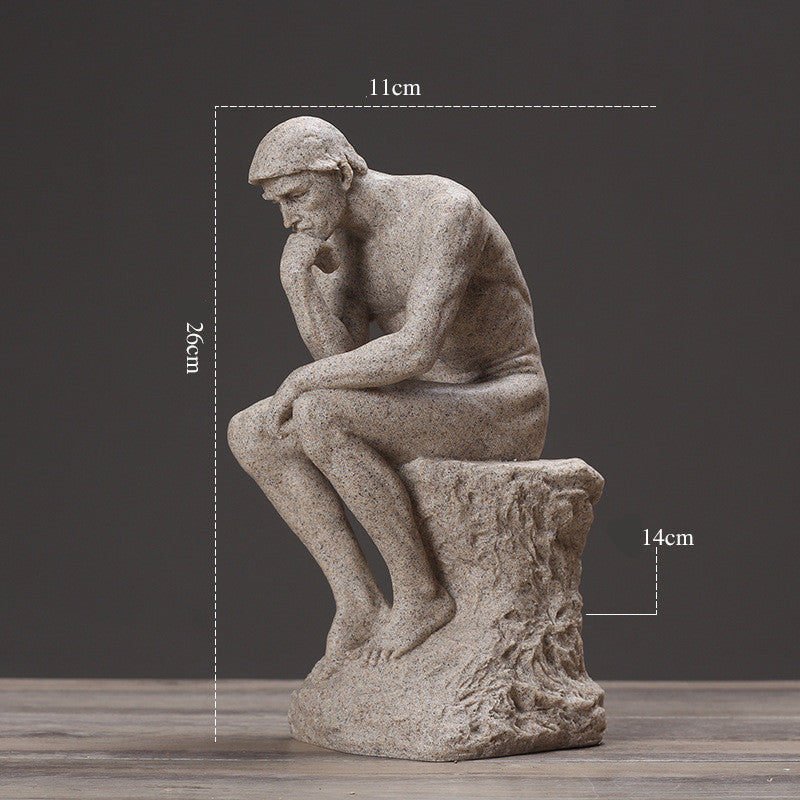 The Thinker Sculpture, Office, Desk Artwork
