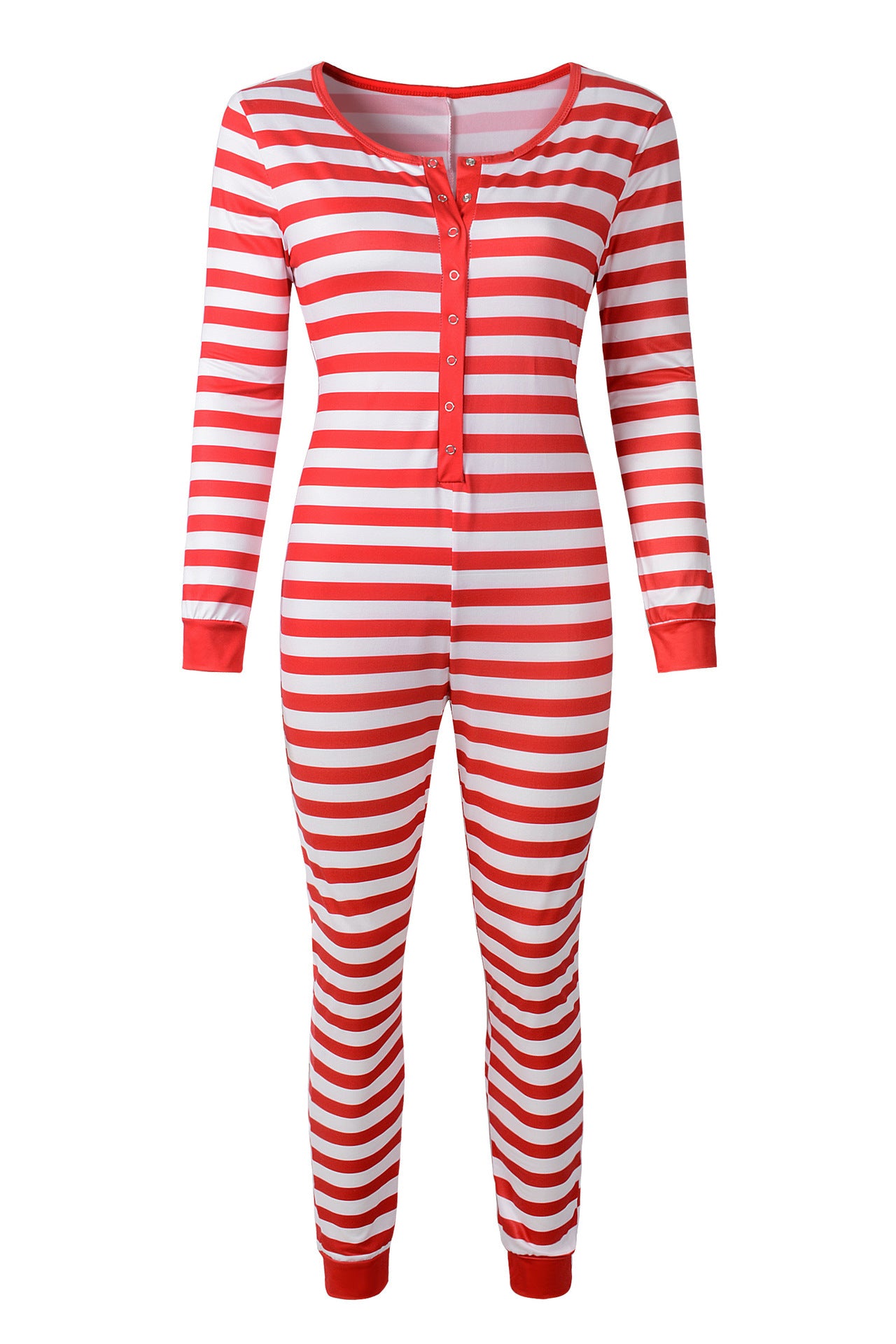 Vibrant Striped Homewear Rompers, Long Sleeve Jumpsuit