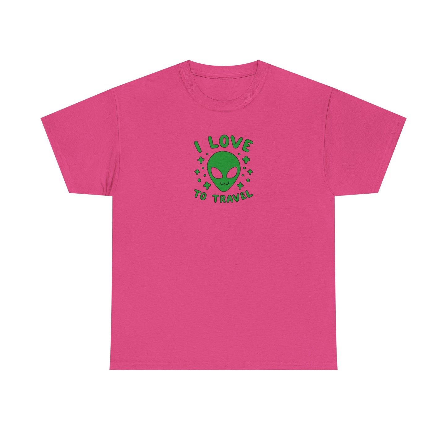 I Love To Travel, Alien Design T-Shirt