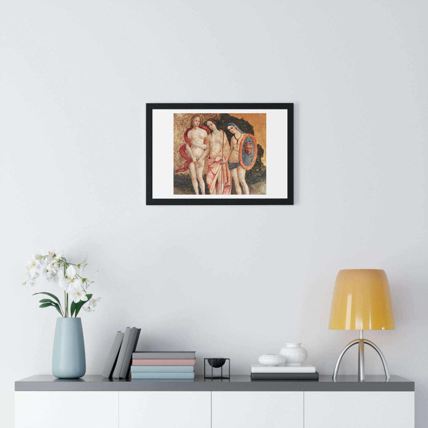 Judgment of Paris (circa 1509) from the Original Fresco by Pinturicchio, Framed Art Print