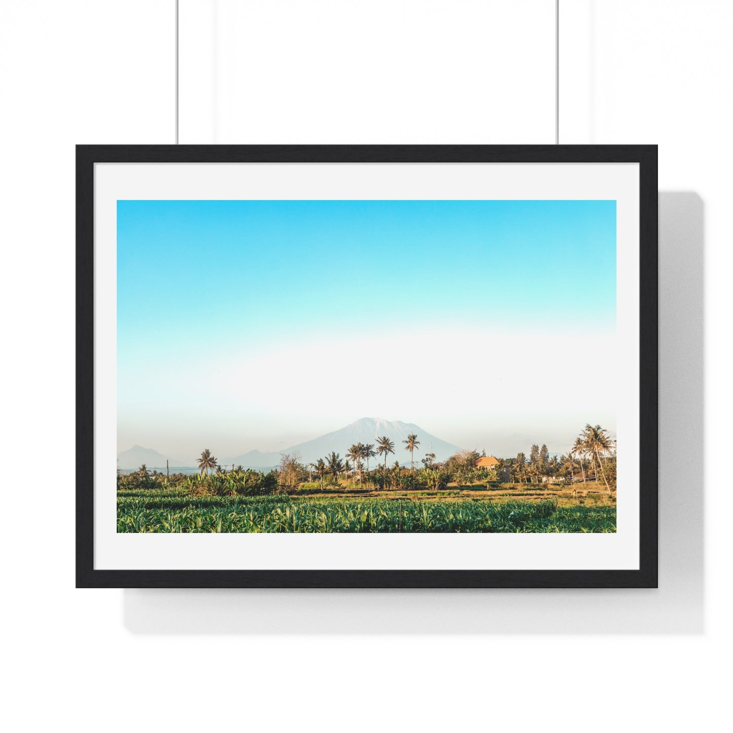 Holy Volcano Agung, Bali Island, Indonesia, Photographer Unknown, from the Original, Framed Print