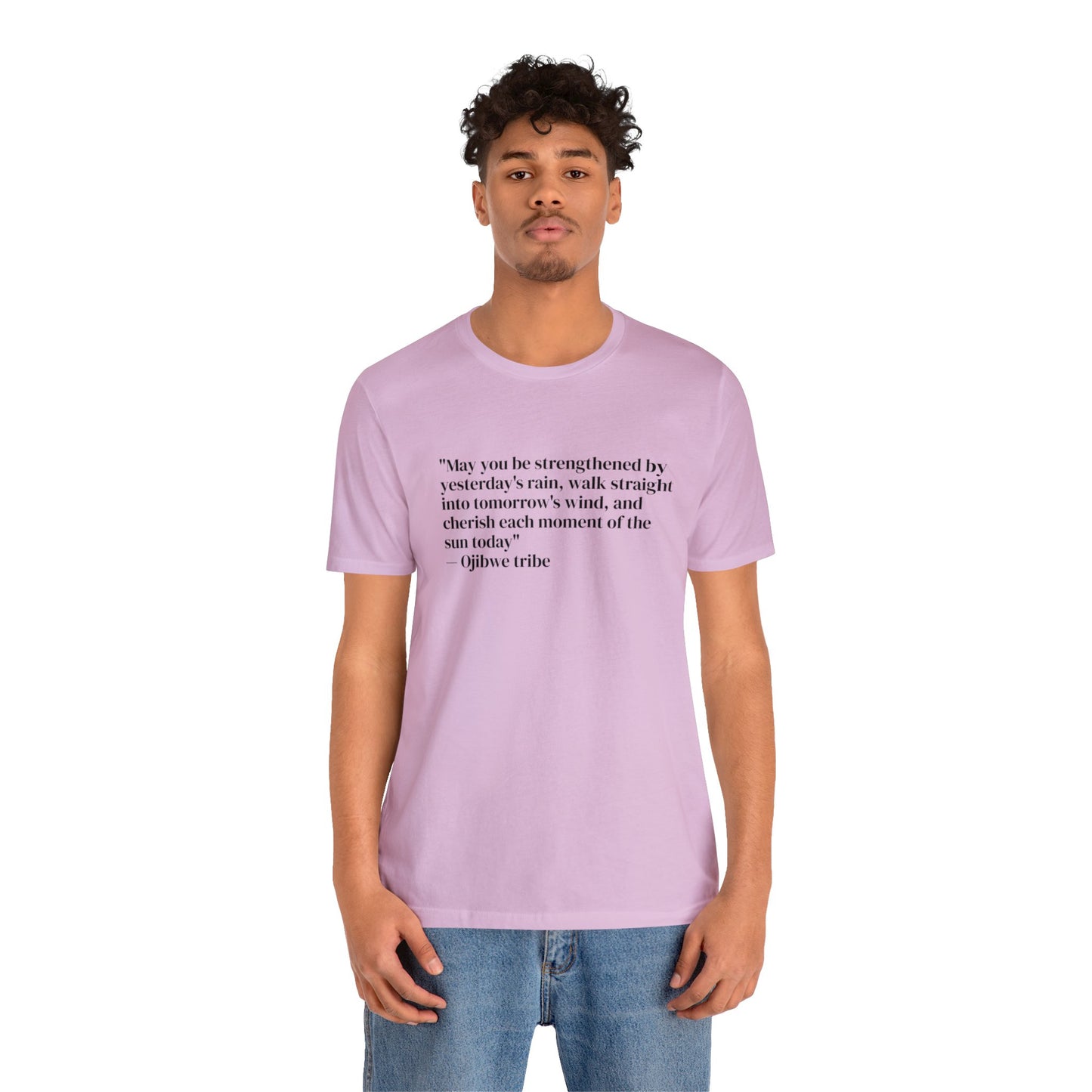 'Gratitude' Ojibwe Native American Tribe Quote, Soft Jersey T-Shirt