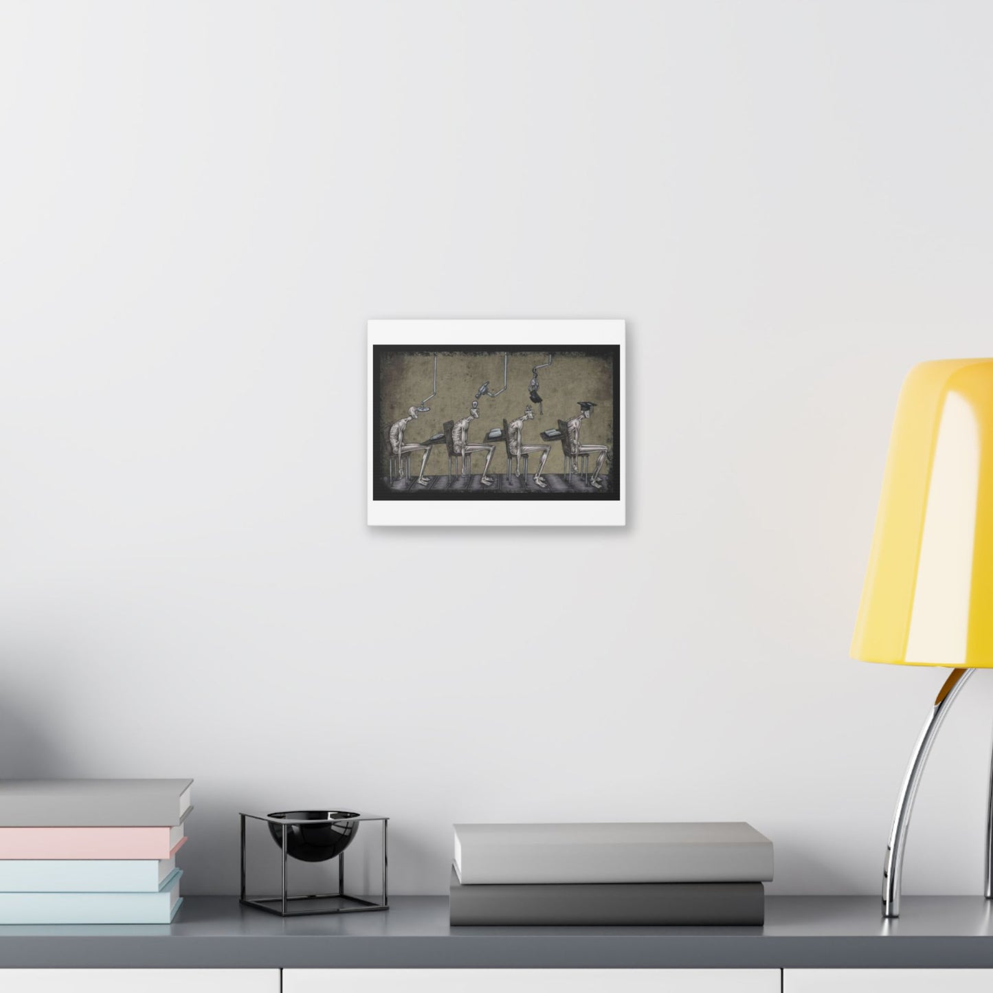 Mediocre Souls of Academia, Cartoon Art, Canvas Art Print