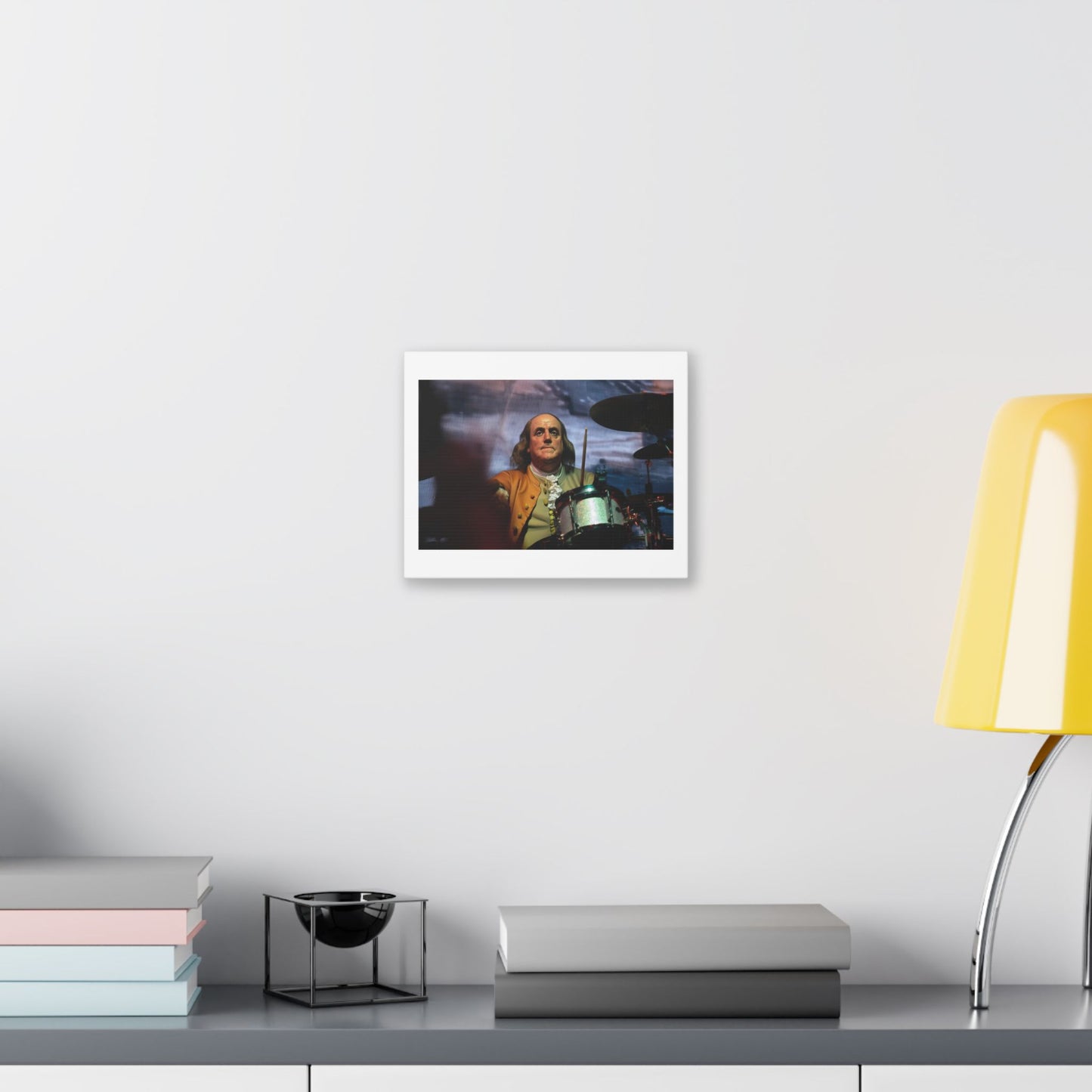Benjamin Franklin Remixed for the 21st Century 'Designed by AI' Canvas Art Print