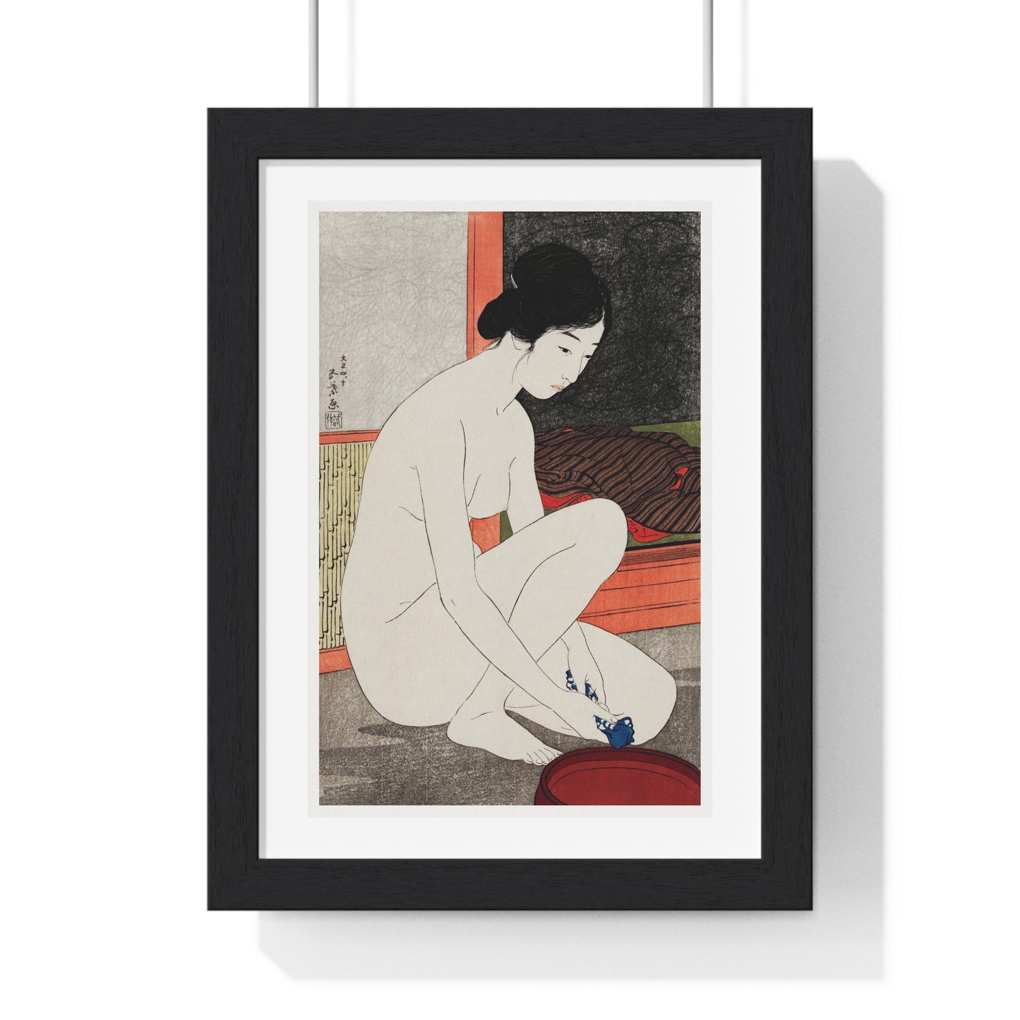 Yokugo no Onna 'Woman After a Bath' (1915) by Goyō Hashiguchi, from the Original, Framed Art Print