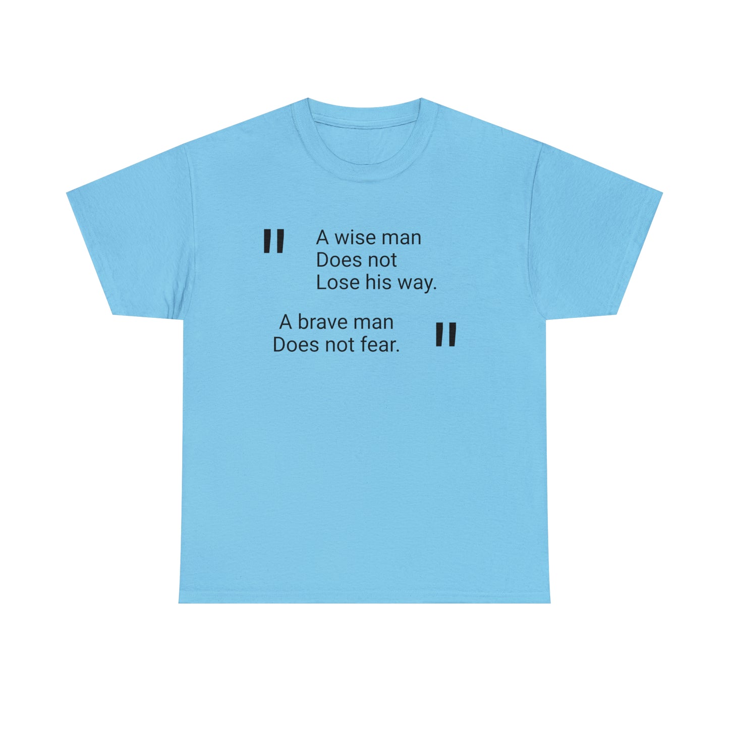 A Wise Man Does Not Lose His Way. A Brave Man Does Not Fear T-Shirt