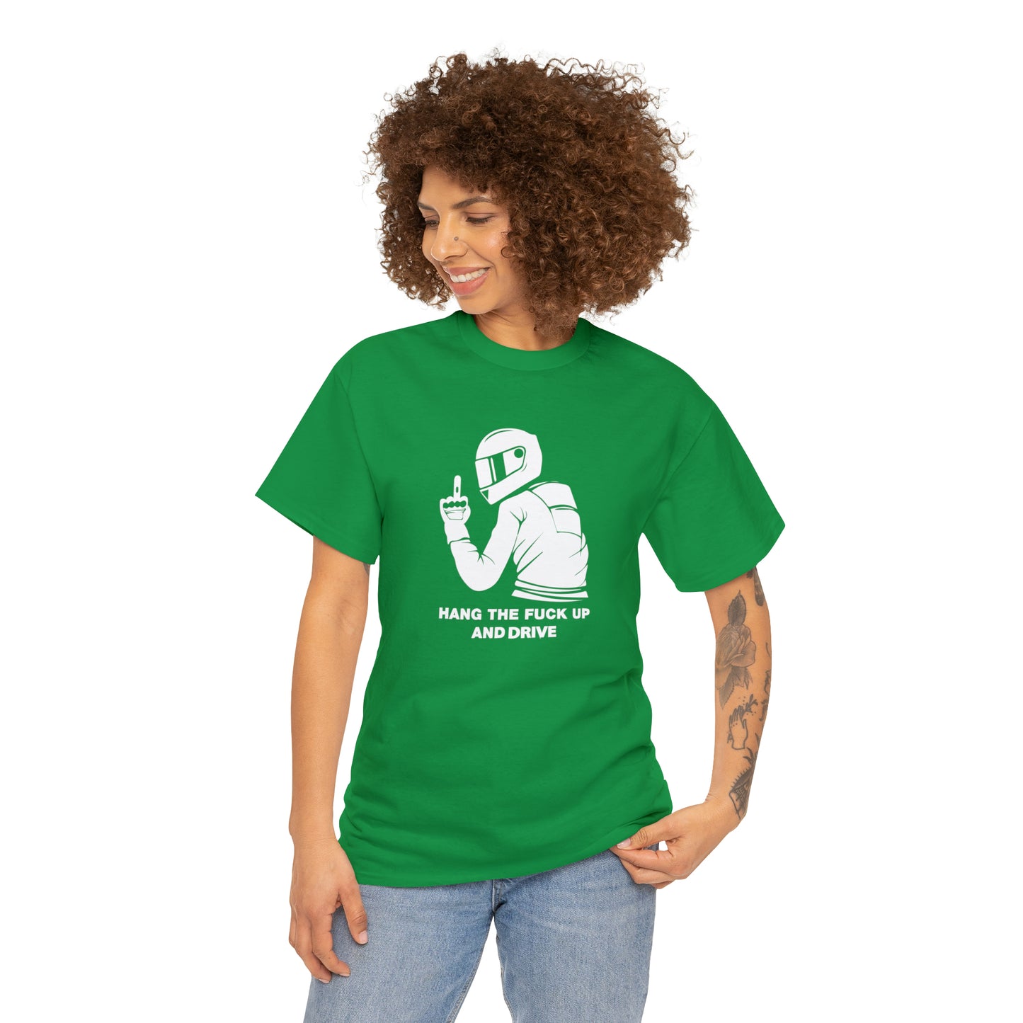 Hang Up and Drive Biker Design T-Shirt