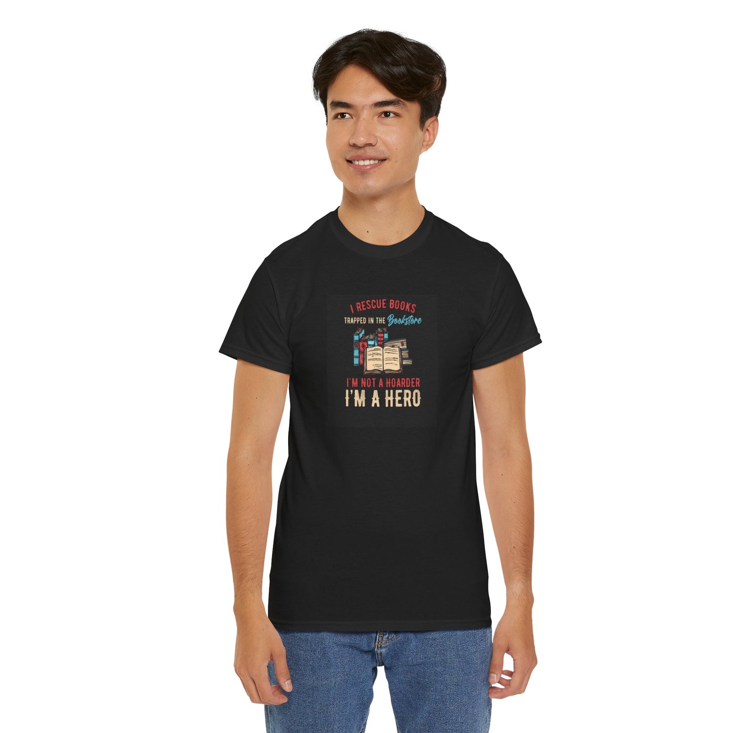 Book Lover's T-Shirt 'I Rescue Books from the Bookstore'