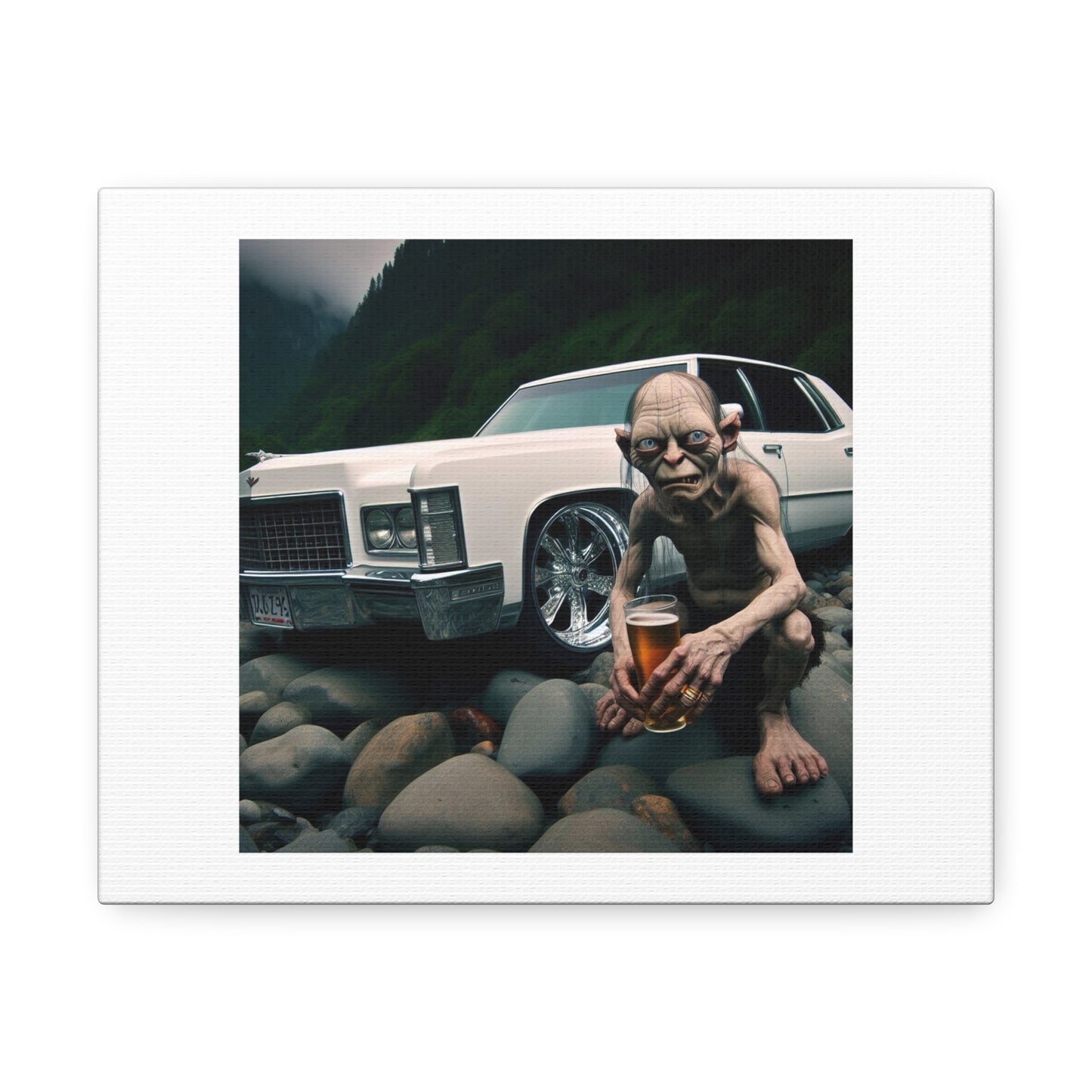 A New Movie Just Dropped 'The Lord of the Rims' 'Designed by AI' Art Print on Canvas