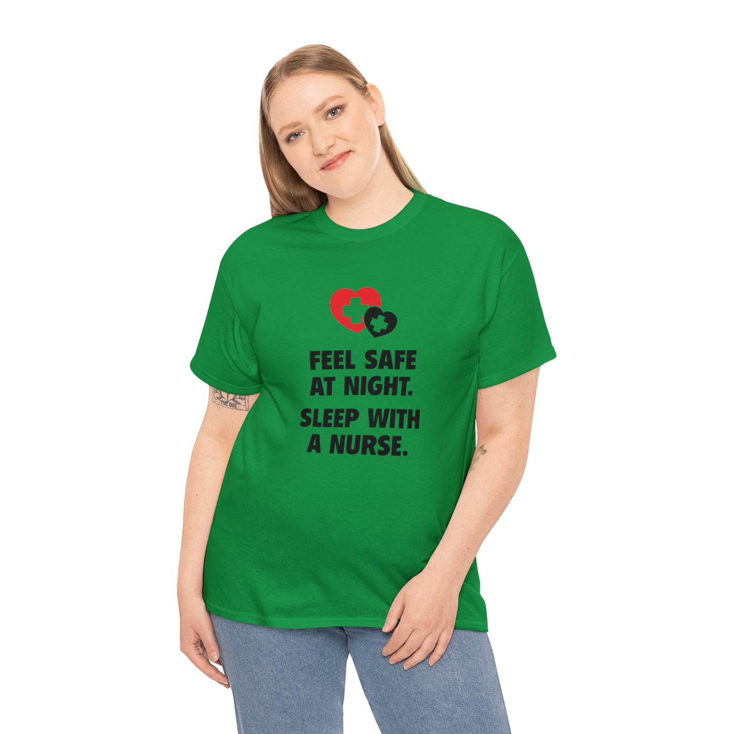 Feel Safe With a Nurse at Night, Funny T-Shirt