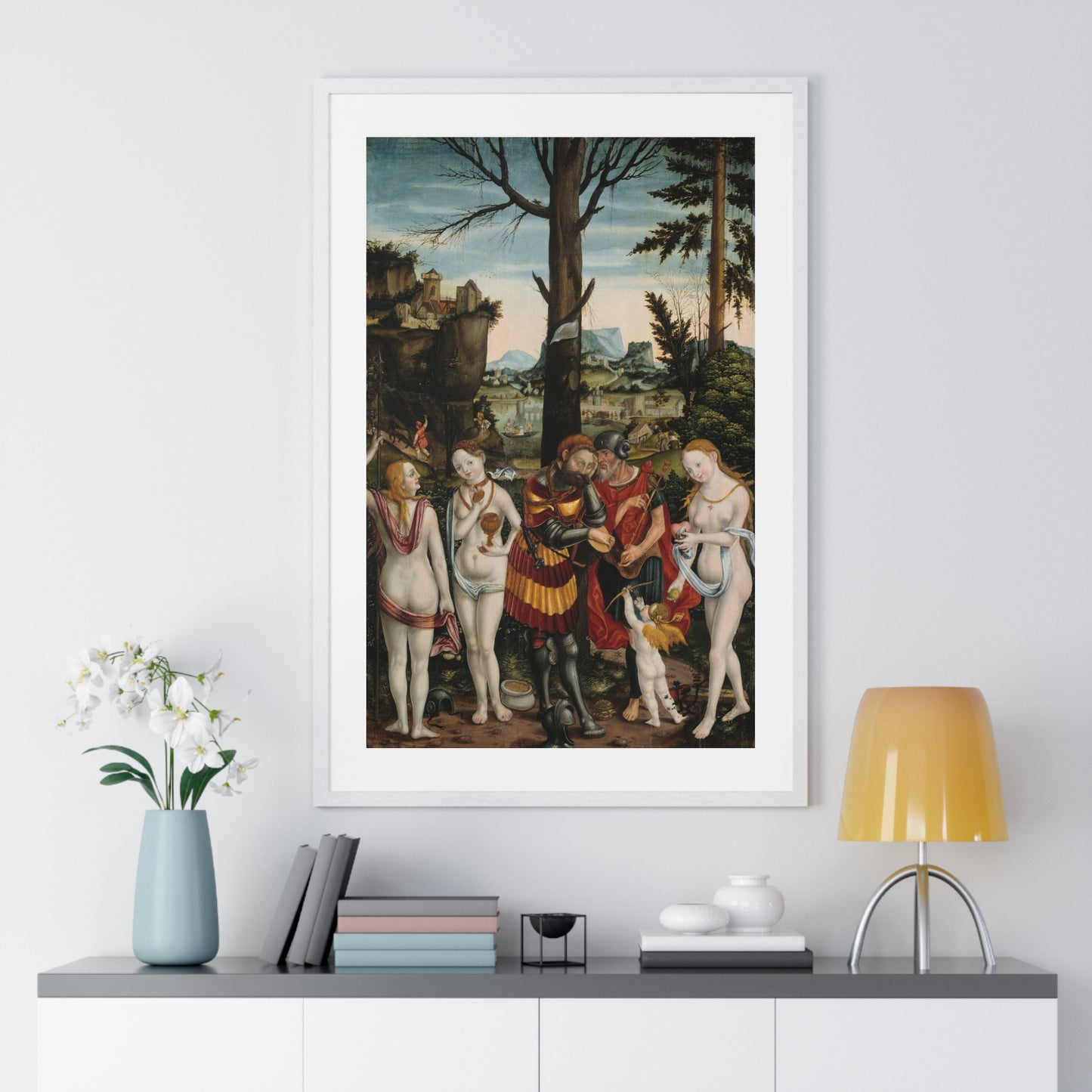 The Dream of Paris (1536) by Matthias Gerung, from the Original, Framed Art Print