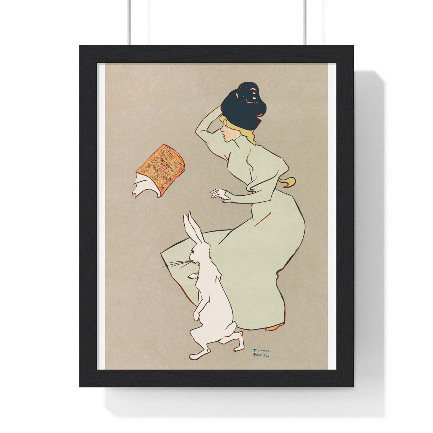 Advertisement for a March Issue of Harper's New Monthly Magazine by anonymous after Edward Penfield (1895 –1900) from the Original, Framed Art Print