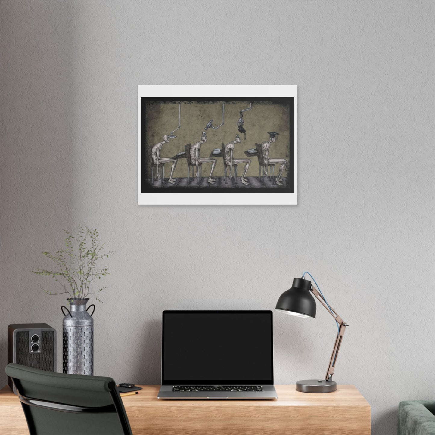 Mediocre Souls of Academia, Cartoon Art, Canvas Art Print
