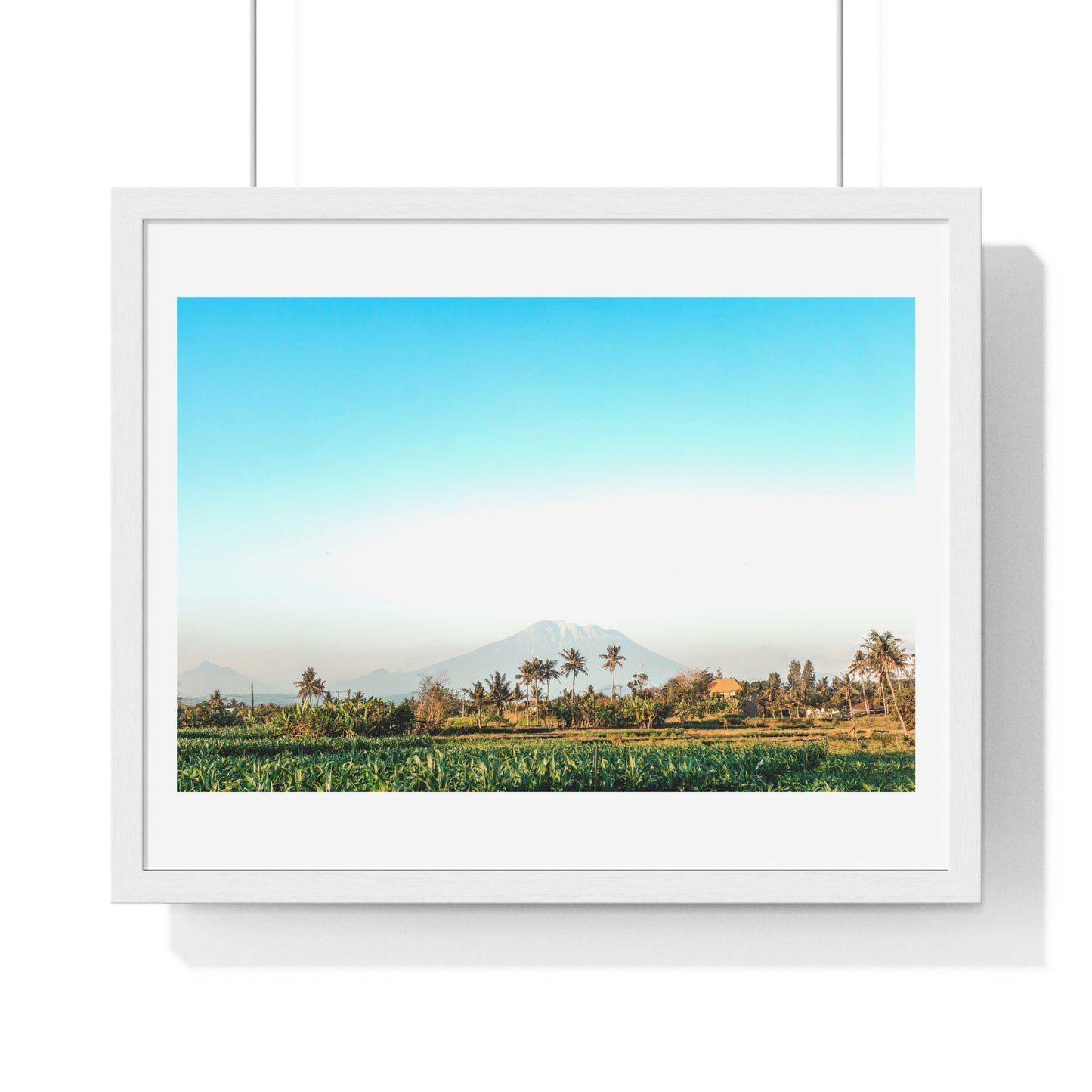 Holy Volcano Agung, Bali Island, Indonesia, Photographer Unknown, from the Original, Framed Print
