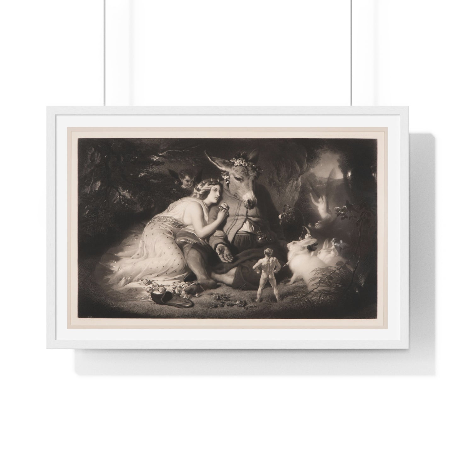 A Midsummer Night's Dream (1857) Engraving by Samuel Cousins from the Original, Framed Art Print