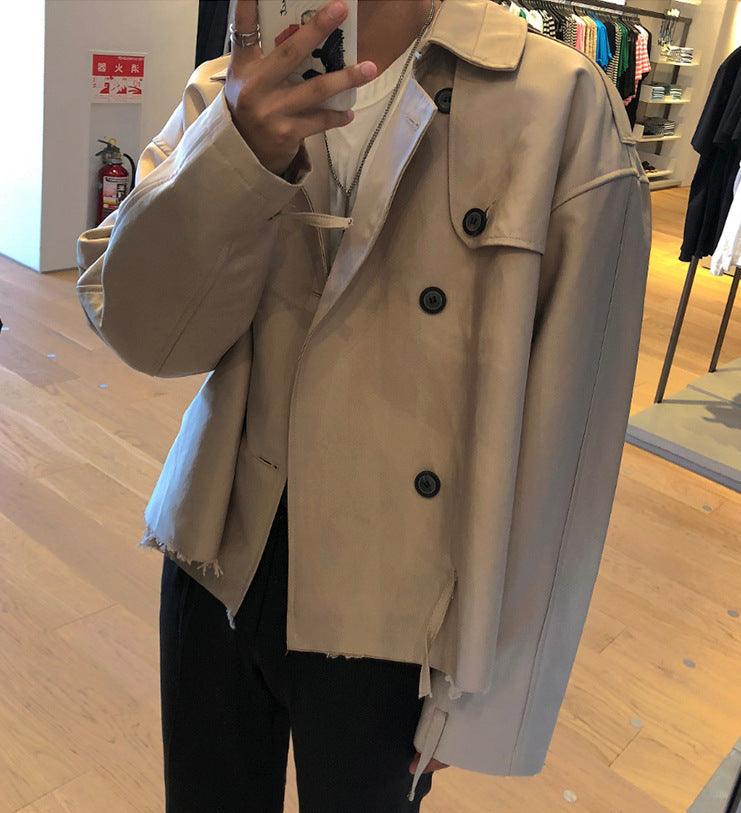Vireous Fashion Cropped Ripped Jacket