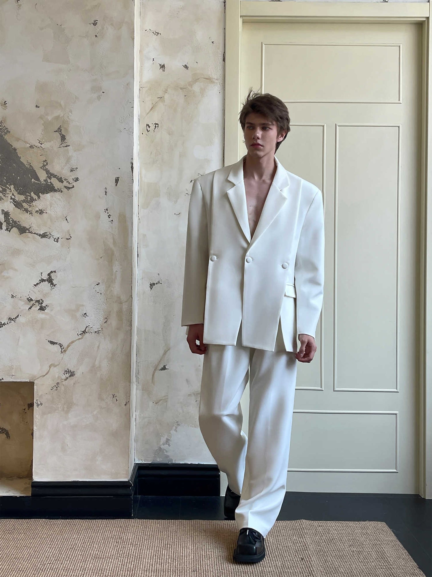 Vireous Avant Garde High Quality Men's White Suit
