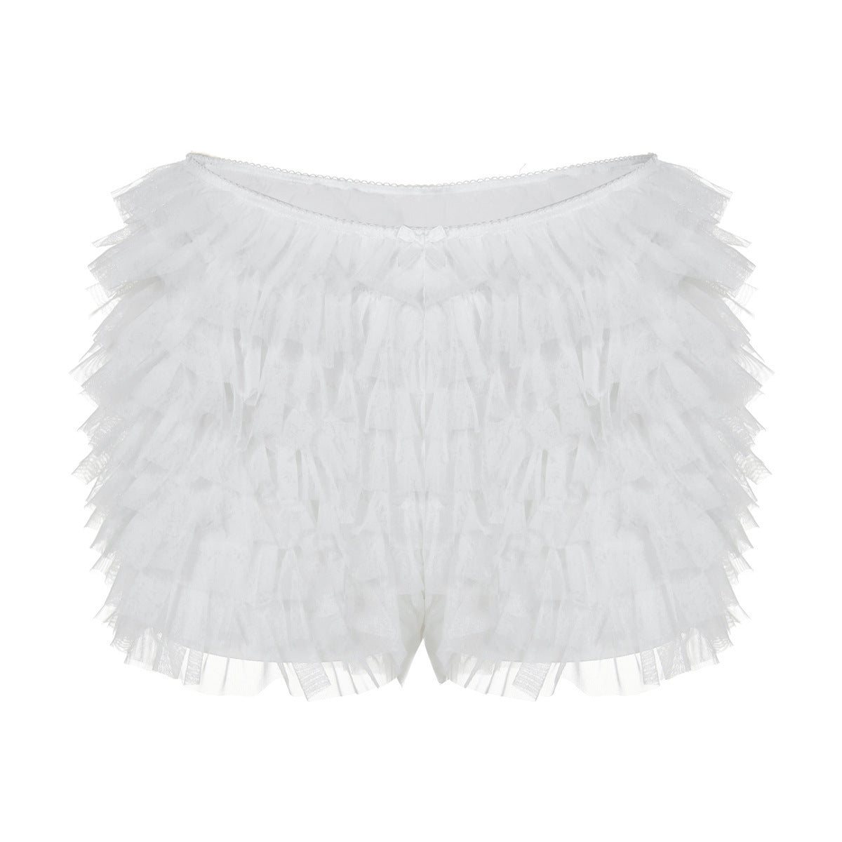 Vireous Frilly Fashion Sexy Low-Waist Base Shorts