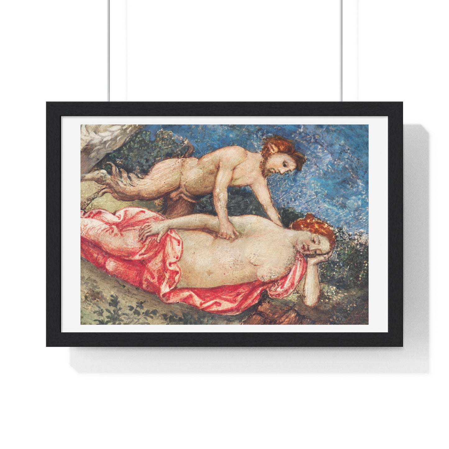 Nude Renaissance Art 'Jupiter and Antiope' (1509) by Bernardino Pinturicchio, from the Original, Framed Art Print