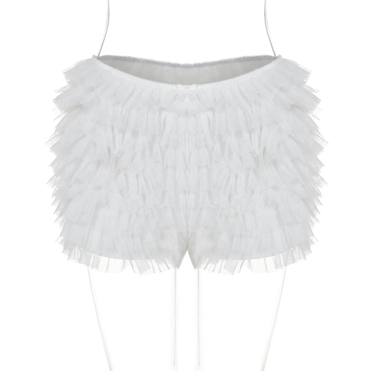 Vireous Frilly Fashion Sexy Low-Waist Base Shorts