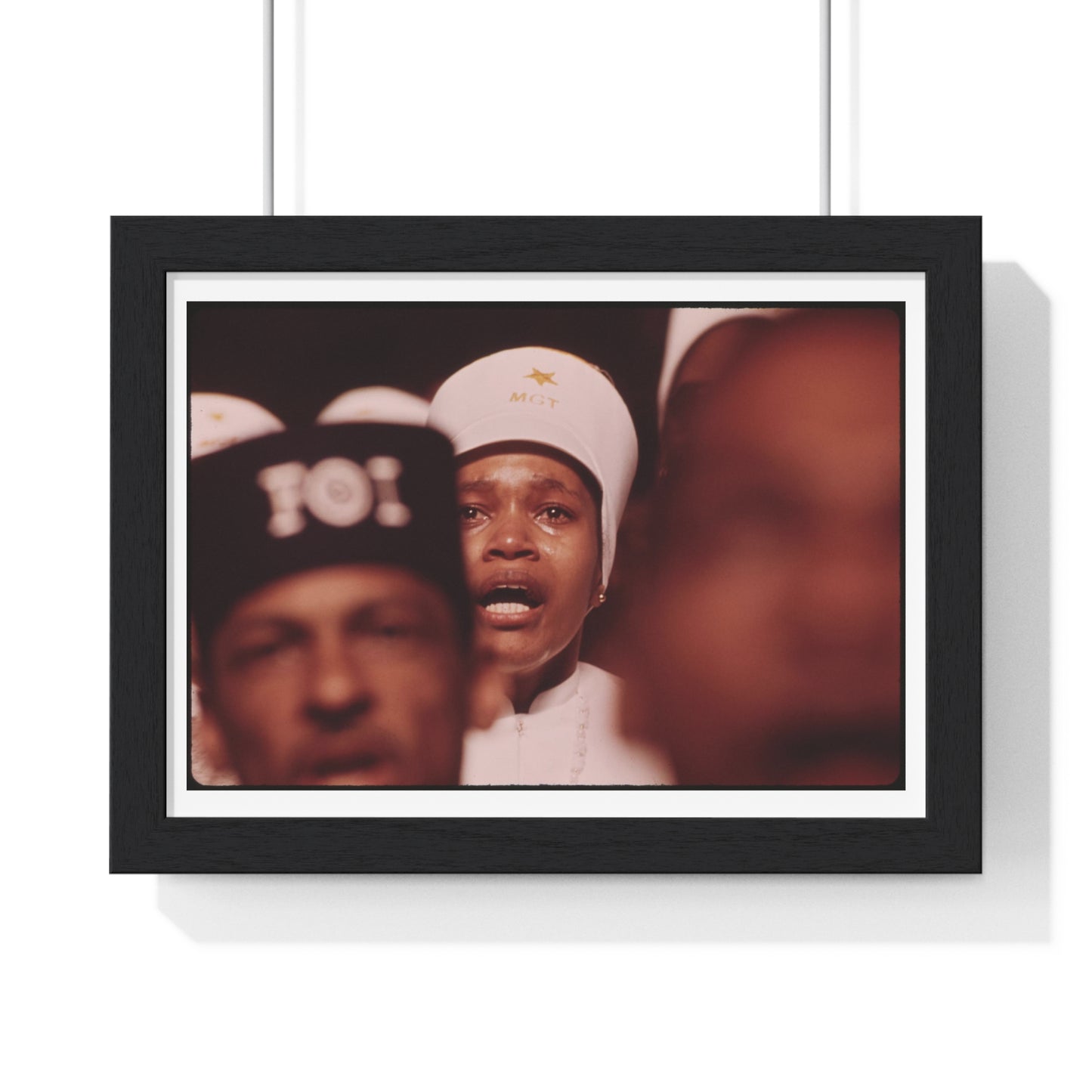 Religious Fervour is Mirrored on the Face of a Black Muslim Woman (1974) Photographer John H White, from the Original, Framed Print
