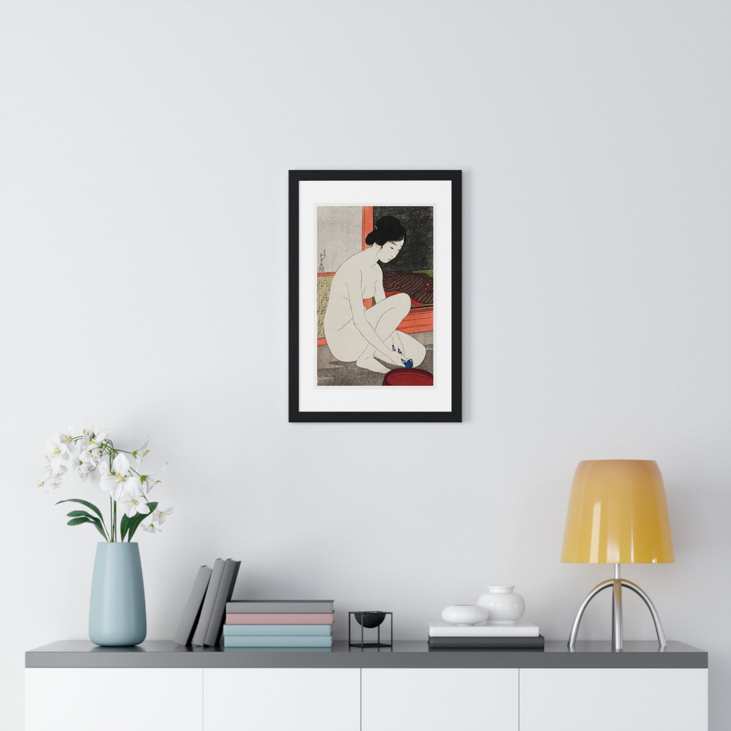 Yokugo no Onna 'Woman After a Bath' (1915) by Goyō Hashiguchi, from the Original, Framed Art Print