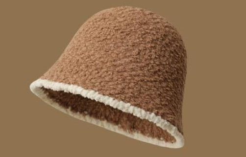 Knitted Women's Bucket Hat, Autumn and Winter Collection